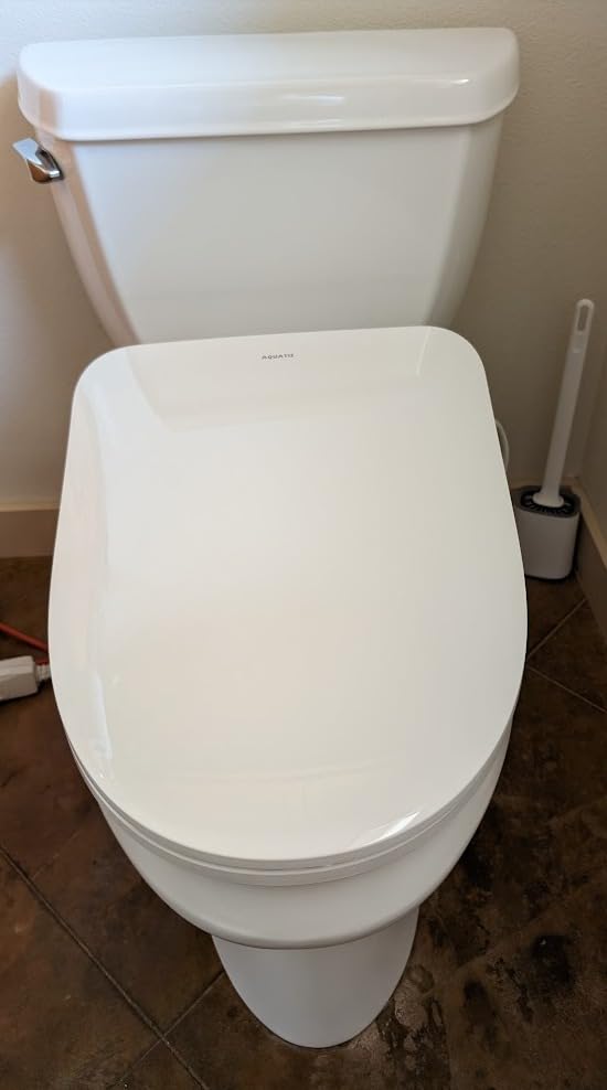 Auto Open Close Bidet Toilet Seat, Elongated with Endless Warm Water, Seat Heating, Night Light, Warm Air Dryer, Advanced Bidet Attachment for Toilets Customer Review Auto Open Close Bidet Toilet Seat, Elongated with Endless Warm Water, Seat Heating, Night Light, Warm Air Dryer, Advanced Bidet Attachment for Toilets - Customer Photo 1