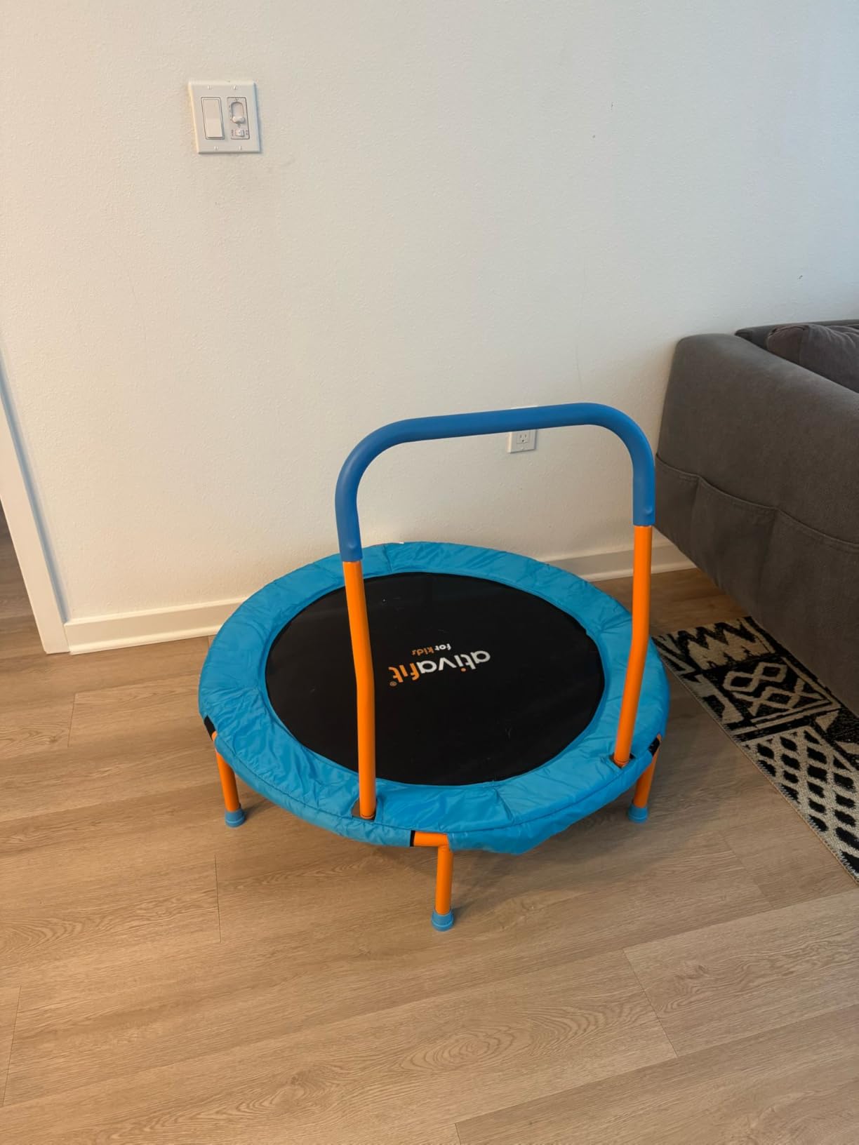 Ativafit 36inch Mini Toddler Trampoline for Kids Ages 2-6 Indoor Outdoor Folding Small Rebounder Trampoline with Foam Handle Safety Padded Cover Fun for Kids Customer Review Ativafit 36inch Mini Toddler Trampoline for Kids Ages 2-6 Indoor Outdoor Folding Small Rebounder Trampoline with Foam Handle Safety Padded Cover Fun for Kids - Customer Photo 1