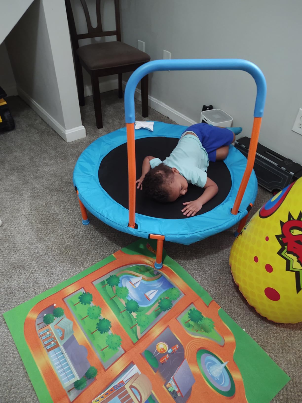 Ativafit 36inch Mini Toddler Trampoline for Kids Ages 2-6 Indoor Outdoor Folding Small Rebounder Trampoline with Foam Handle Safety Padded Cover Fun for Kids Customer Review Ativafit 36inch Mini Toddler Trampoline for Kids Ages 2-6 Indoor Outdoor Folding Small Rebounder Trampoline with Foam Handle Safety Padded Cover Fun for Kids - Customer Photo 3