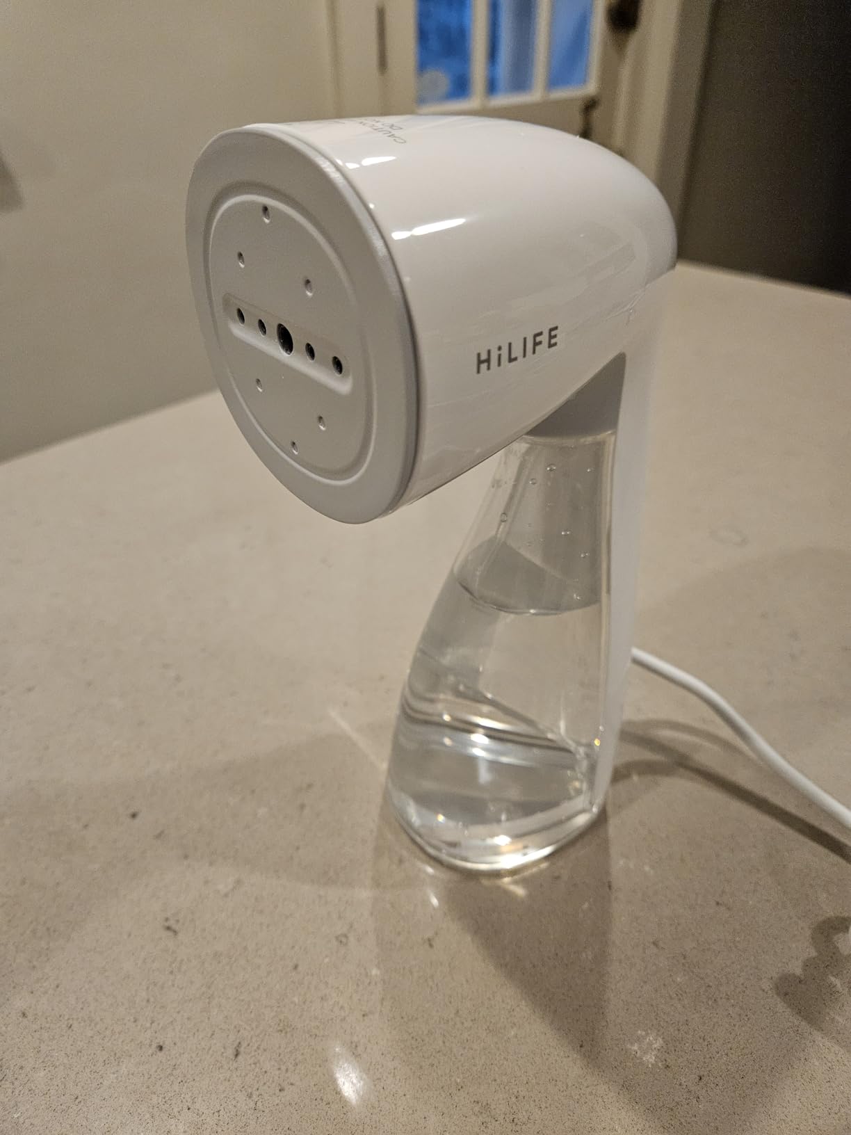 HiLIFE Steamer for Clothes, Handheld Clothes Steamer with Large 300ml Tank, 1100W Strong Power, 30S Fast Heat-up, Garment Fabric Wrinkle Remover, Portable & Compact Travel Size ONLY FOR 120V (White) Customer Review HiLIFE Steamer for Clothes, Handheld Clothes Steamer with Large 300ml Tank, 1100W Strong Power, 30S Fast Heat-up, Garment Fabric Wrinkle Remover, Portable & Compact Travel Size ONLY FOR 120V (White) - Customer Photo 2