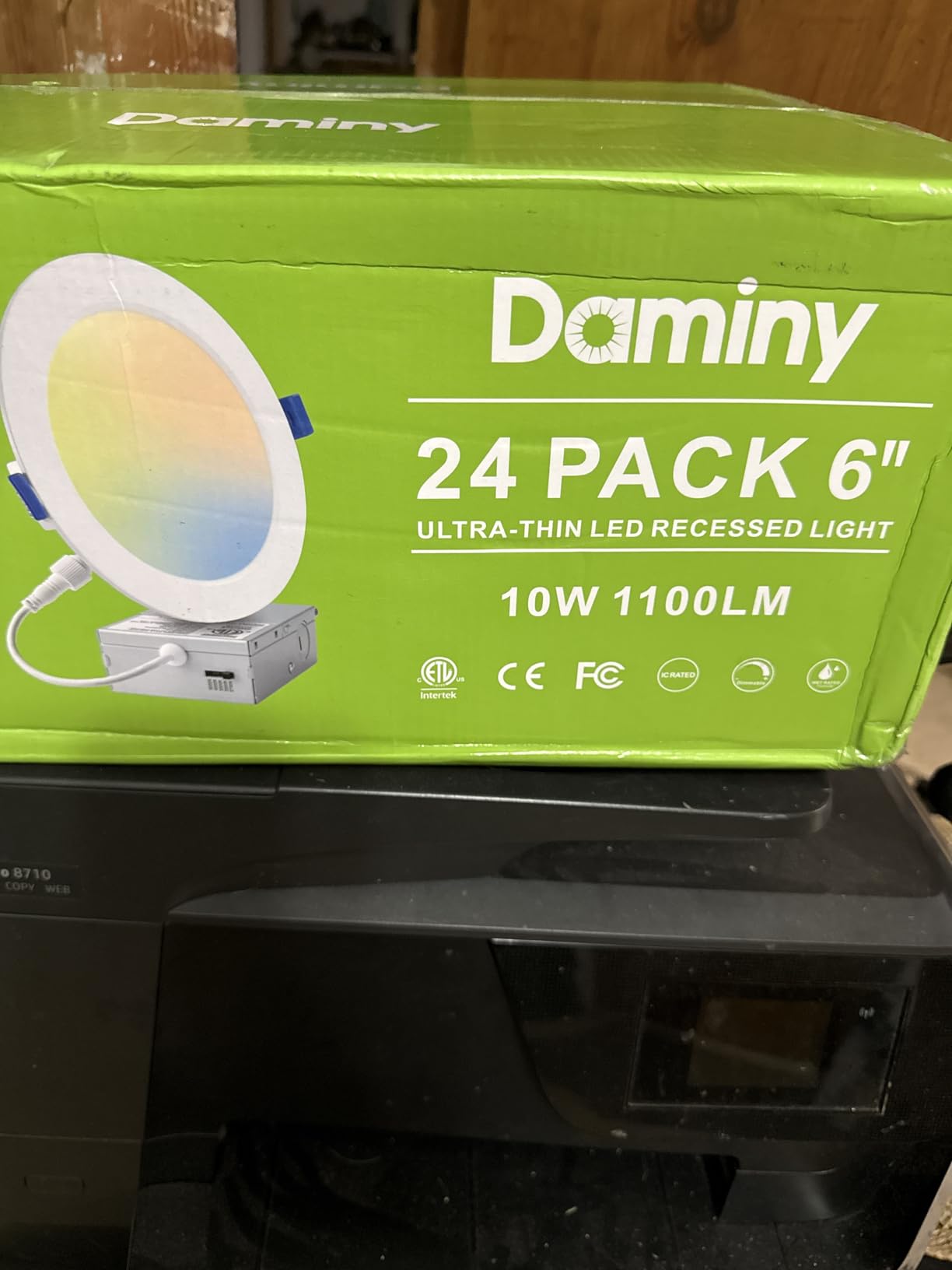 DAMINY 24 Pack 6 Inch LED Recessed Lighting with Junction Box,5CCT,Ultra-Thin Recessed Light,10W 1100lm, Dimmable Canless Wafer Ceiling Light, High Brightness - ETL Customer Review DAMINY 24 Pack 6 Inch LED Recessed Lighting with Junction Box,5CCT,Ultra-Thin Recessed Light,10W 1100lm, Dimmable Canless Wafer Ceiling Light, High Brightness - ETL - Customer Photo 2