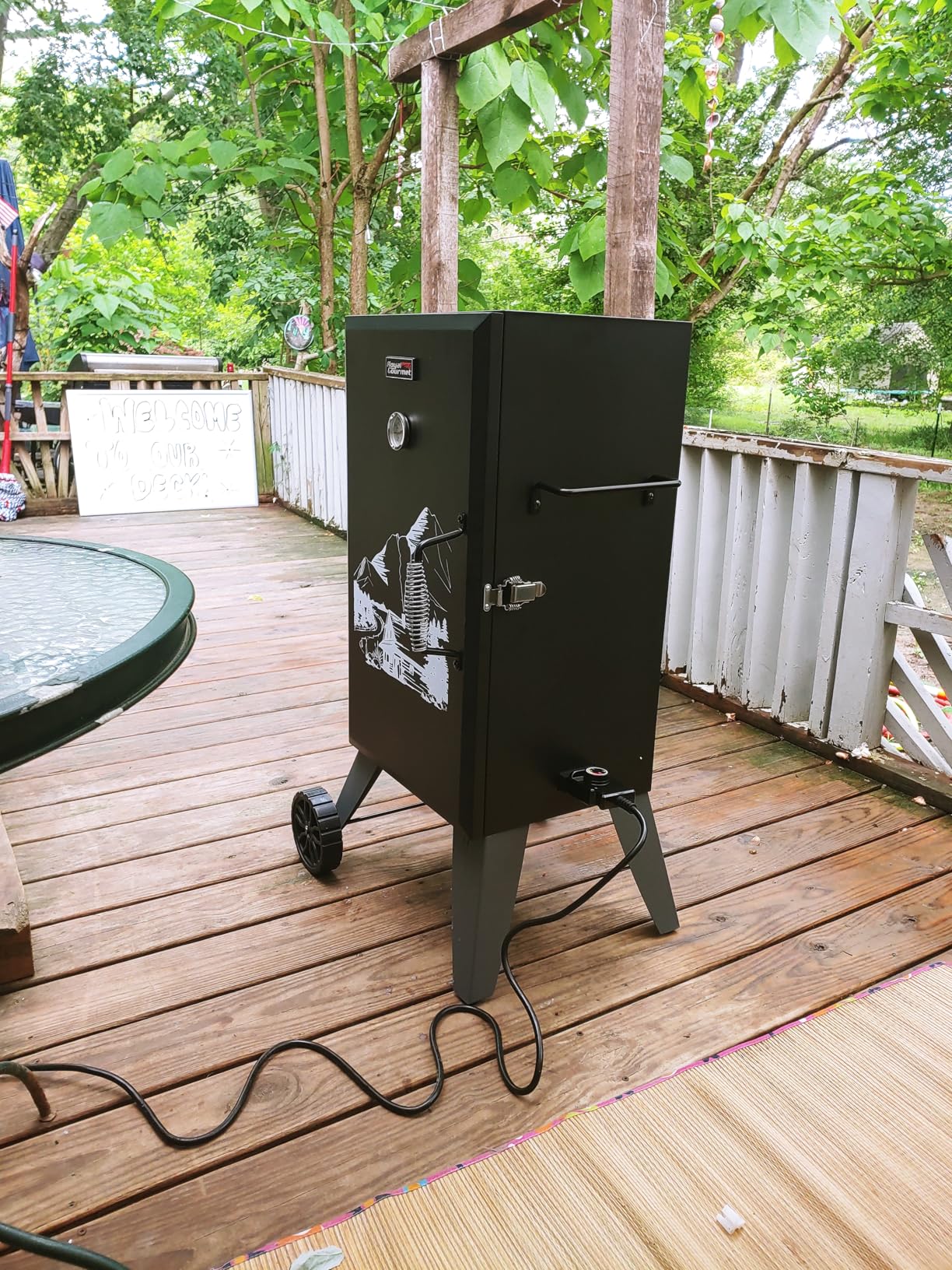 Royal Gourmet SE2805 28-Inch Analog Electric Smoker with 3 Cooking Grates, Outdoor Smoker with Adjustable Temperature Control & 454 Sq. In. Cooking Area for Outdoor Backyard BBQ, Black Customer Review Royal Gourmet SE2805 28-Inch Analog Electric Smoker with 3 Cooking Grates, Outdoor Smoker with Adjustable Temperature Control & 454 Sq. In. Cooking Area for Outdoor Backyard BBQ, Black - Customer Photo 2