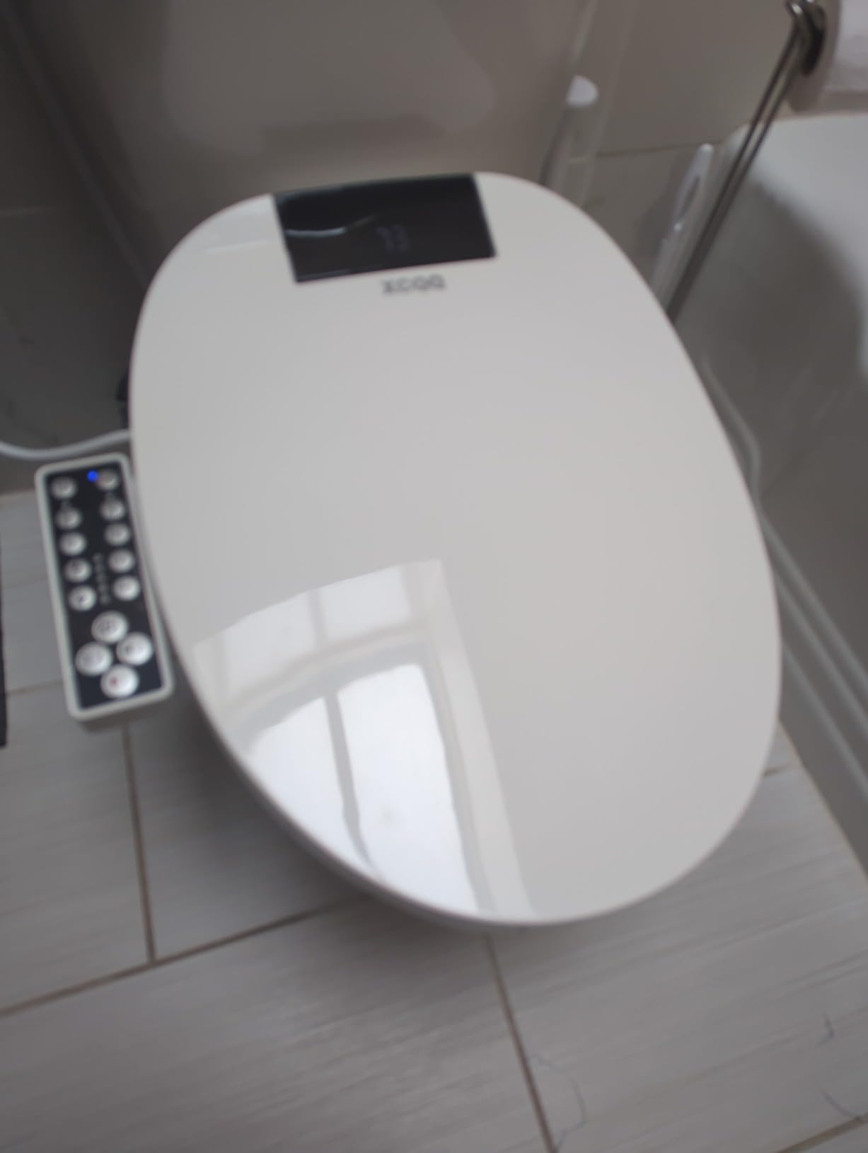 Bidet Toilet Seat Elongated, Unlimited Warm Water, Heated Toilet Seat, Warm Air Dryer, Rear and Feminine Washing, Soft Closed Toilet Lid, Night Light, Smart Toilet Seat with Bidet Requires Outlet Customer Review Bidet Toilet Seat Elongated, Unlimited Warm Water, Heated Toilet Seat, Warm Air Dryer, Rear and Feminine Washing, Soft Closed Toilet Lid, Night Light, Smart Toilet Seat with Bidet Requires Outlet - Customer Photo 2