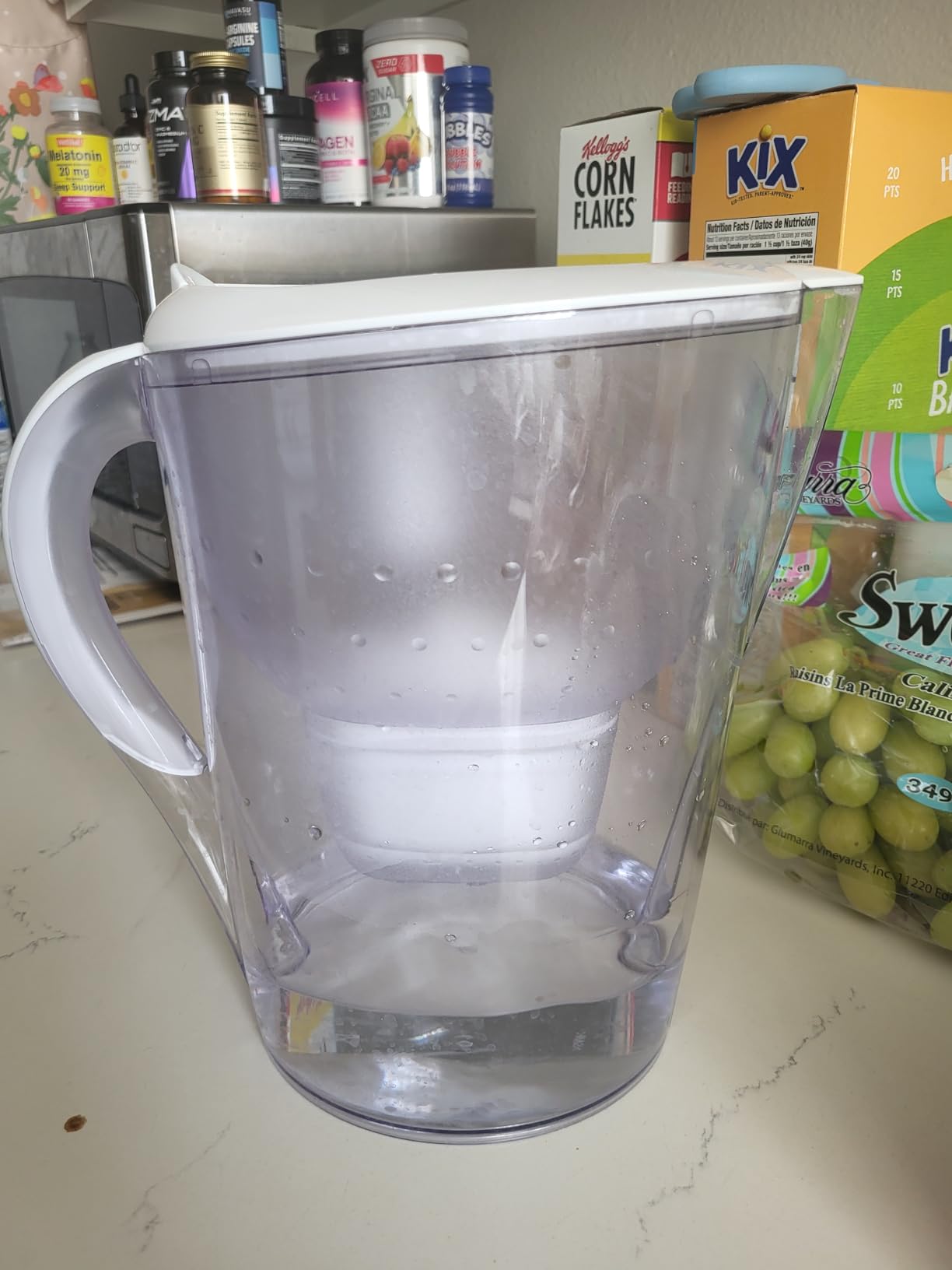 Hskyhan Alkaline Water Filter Pitcher - 3.8 Liters Improve PH, 2 Long Lasting Cartridge Included, BPA Free, 7 Stage Filtration System to Purify, Blue Customer Review Hskyhan Alkaline Water Filter Pitcher - 3.8 Liters Improve PH, 2 Long Lasting Cartridge Included, BPA Free, 7 Stage Filtration System to Purify, Blue - Customer Photo 2