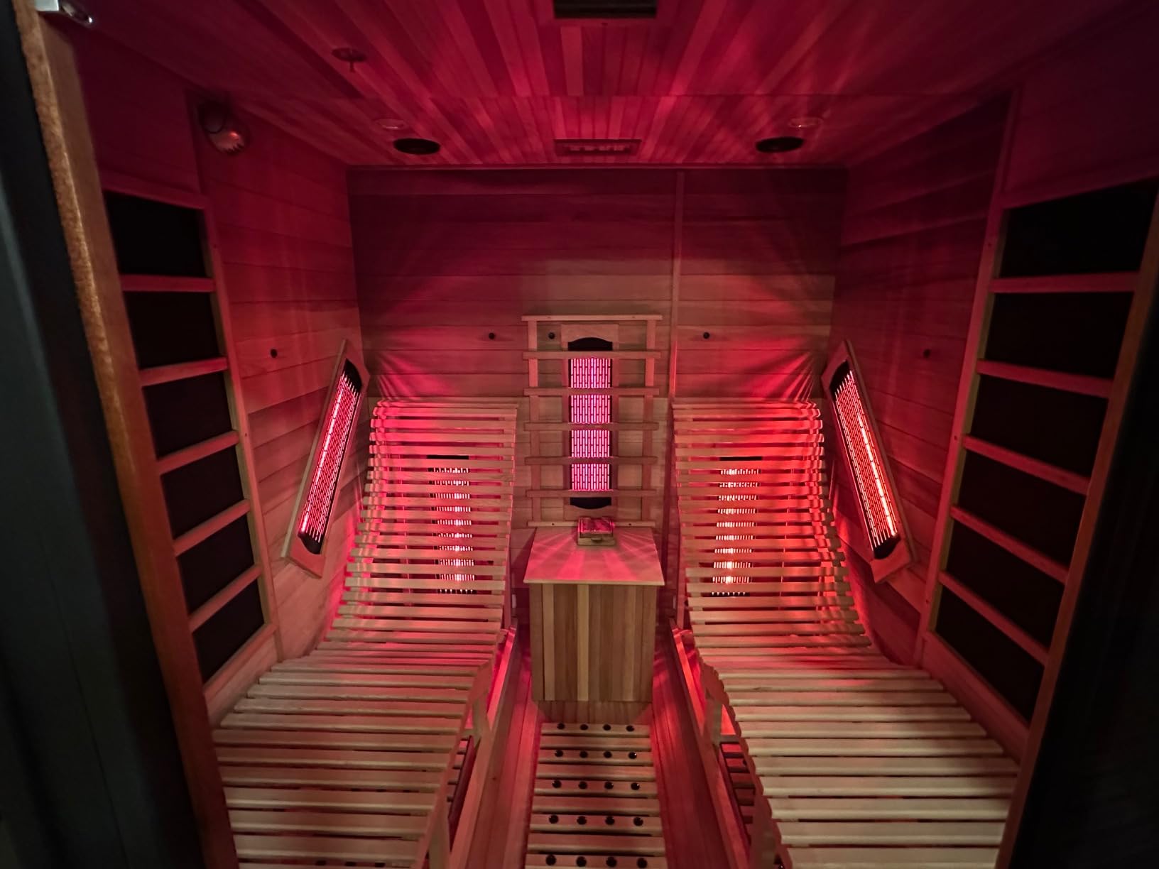 ZONEMEL Barrel Steam Sauna Room with Panoramic View, Bitumen Roofing, Canadian Hemlock Outdoor Sauna with 6kw ETL Certified TOULE Heater - Customer Photo 1