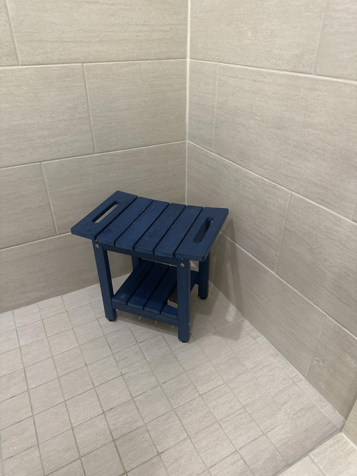 HIPS Shower Benches for Inside Shower, Shower Stool with Space-Efficient Storage Shelf, Waterproof Shower Chair Seat for Spa Bathroom(Light Gray) Customer Review HIPS Shower Benches for Inside Shower, Shower Stool with Space-Efficient Storage Shelf, Waterproof Shower Chair Seat for Spa Bathroom(Light Gray) - Customer Photo 1