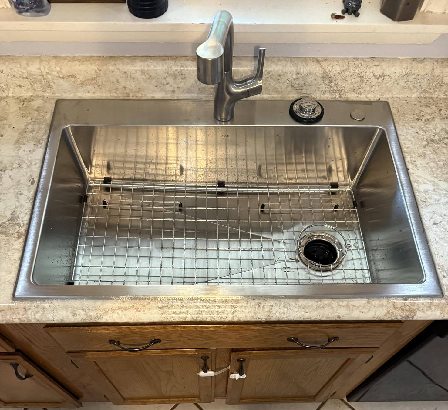 KRAUS Fairlane 25-inch Undermount Single Bowl 18-Gauge Stainless Steel Kitchen Sink, KHU641-25 Customer Review KRAUS Fairlane 25-inch Undermount Single Bowl 18-Gauge Stainless Steel Kitchen Sink, KHU641-25 - Customer Photo 1