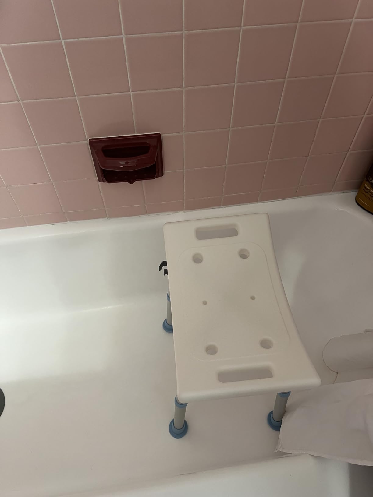 Shower Chair for Inside Shower, FSA/HSA Eligible 400 lbs Adjustable Shower Stool with Suction Feet, Shower Seat for Inside Tub Bathroom Bench Bath Chair for Elderly and Disabled Customer Review Shower Chair for Inside Shower, FSA/HSA Eligible 400 lbs Adjustable Shower Stool with Suction Feet, Shower Seat for Inside Tub Bathroom Bench Bath Chair for Elderly and Disabled - Customer Photo 2