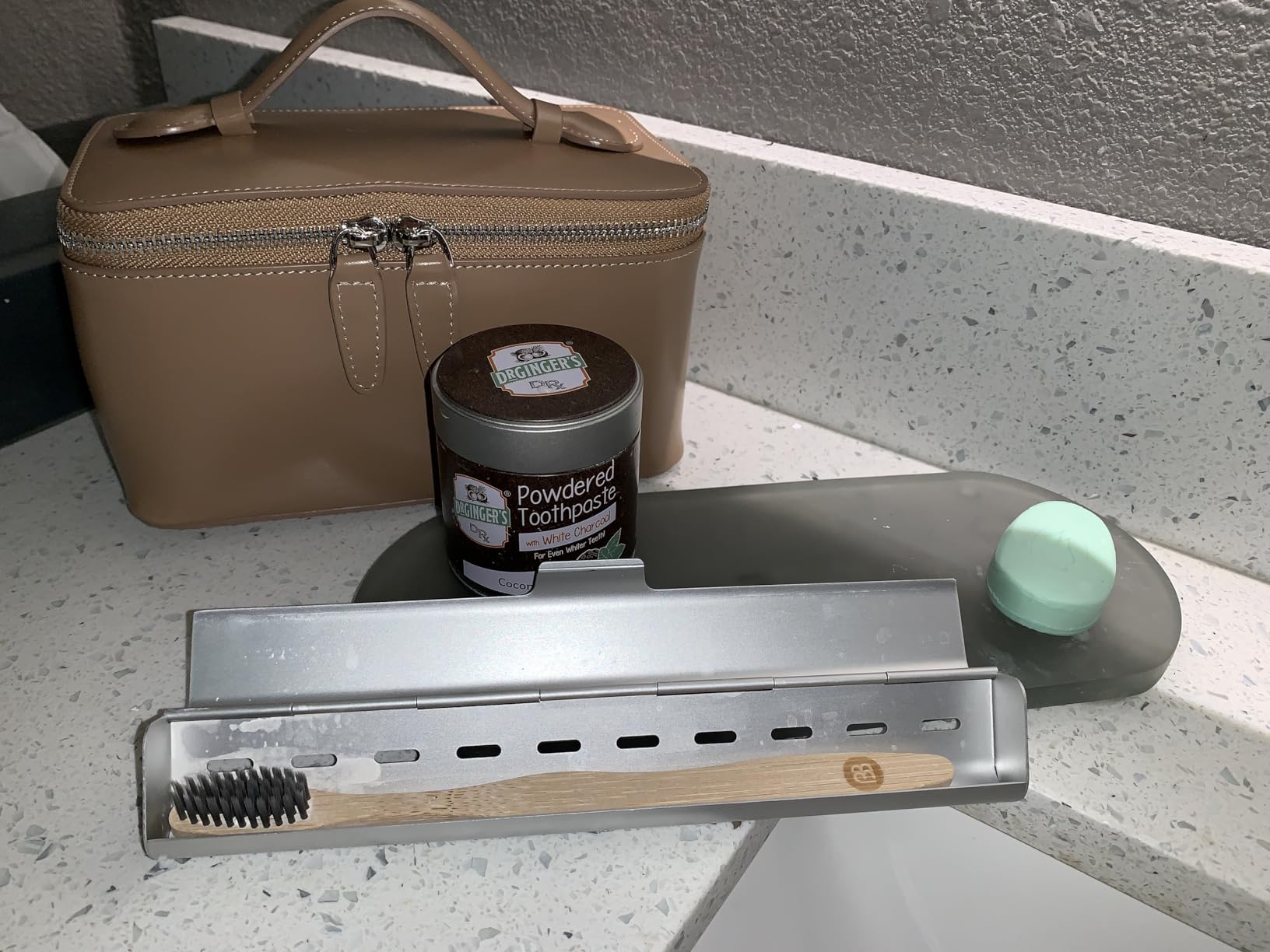 Aluminum Toothbrush Travel Case, Portable Travel Toothbrush Holder, Durable Manual Toothbrush Box Container for Traveling, Bathroom, Camping, Business Trip-1Pack Silver Customer Review Aluminum Toothbrush Travel Case, Portable Travel Toothbrush Holder, Durable Manual Toothbrush Box Container for Traveling, Bathroom, Camping, Business Trip-1Pack Silver - Customer Photo 2