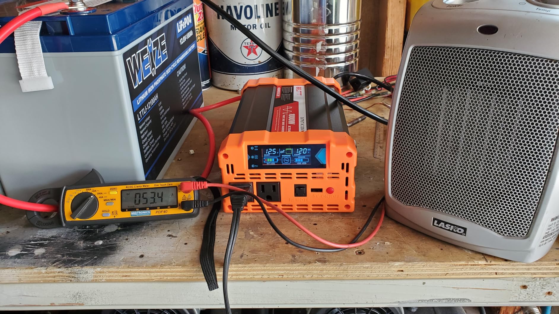 BELTTT 3000W Pure Sine Wave Inverter 12V DC to 120V AC for RV, Truck, Off-Grid, Home, Solar Car Power Inverter with Dual AC, 20A Socket, 5V 2.1A USB, Hardwire Port, Remote Controller 23Ft Cable Customer Review BELTTT 3000W Pure Sine Wave Inverter 12V DC to 120V AC for RV, Truck, Off-Grid, Home, Solar Car Power Inverter with Dual AC, 20A Socket, 5V 2.1A USB, Hardwire Port, Remote Controller 23Ft Cable - Customer Photo 2