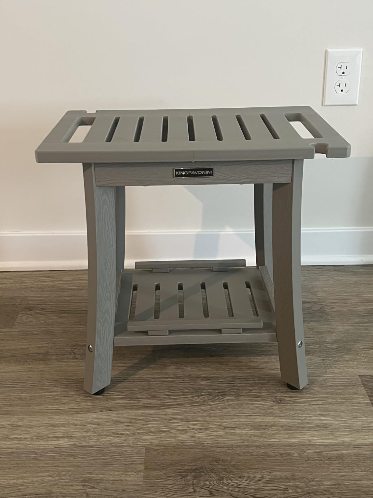 KingPavonini HDPS Shower Benches for Inside Shower to Sit on, Waterproof Shower Stool for Shaving Legs, Heavy Duty 400LBS Shower Seat with Storage Shelf, Shower Chair for Bathroom/Indoor/Outdoor Use Customer Review KingPavonini HDPS Shower Benches for Inside Shower to Sit on, Waterproof Shower Stool for Shaving Legs, Heavy Duty 400LBS Shower Seat with Storage Shelf, Shower Chair for Bathroom/Indoor/Outdoor Use - Customer Photo 2