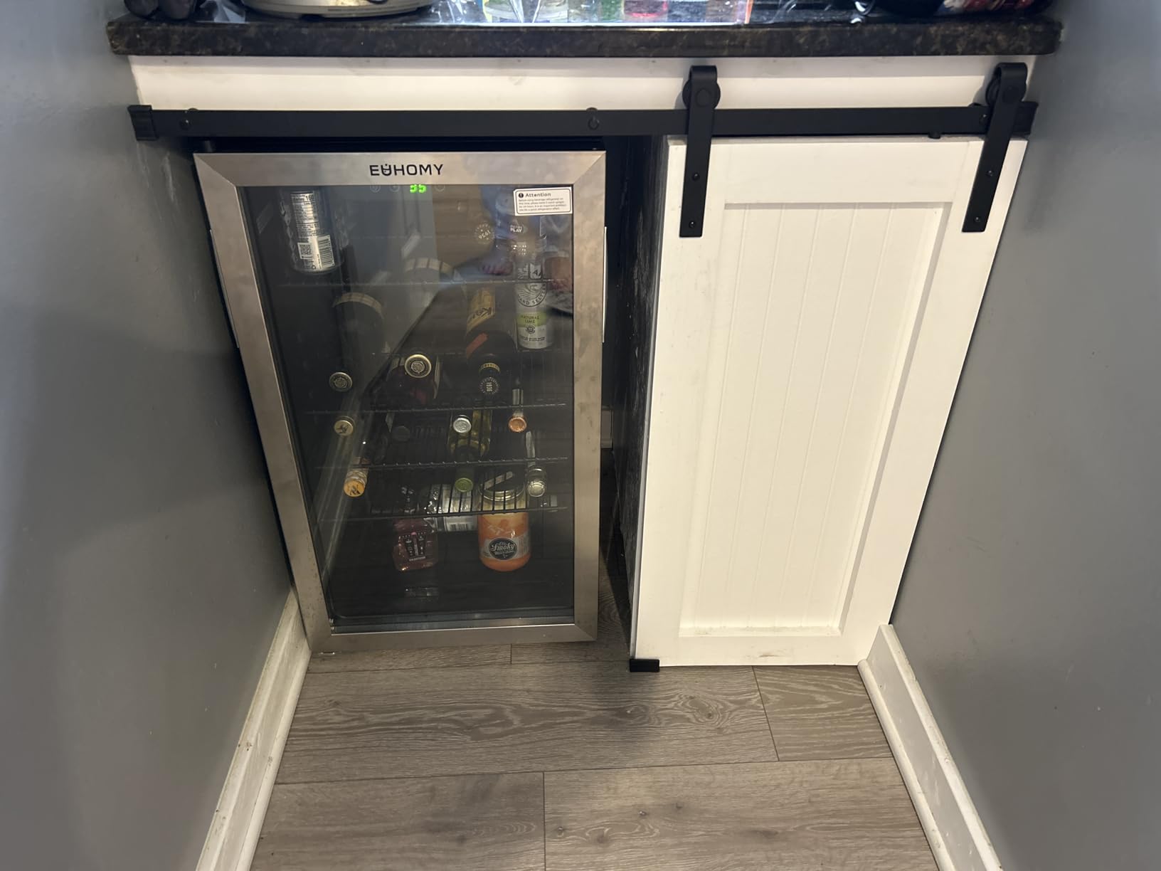 EUHOMY 4.5 Cu.ft Beverage Refrigerator and Cooler, 145 Can Mini fridge with Glass Door for Soda Beer Wine, Small Drink Dispenser with Digital Adjustable Thermostat for Home Office Bar Customer Review EUHOMY 4.5 Cu.ft Beverage Refrigerator and Cooler, 145 Can Mini fridge with Glass Door for Soda Beer Wine, Small Drink Dispenser with Digital Adjustable Thermostat for Home Office Bar - Customer Photo 1