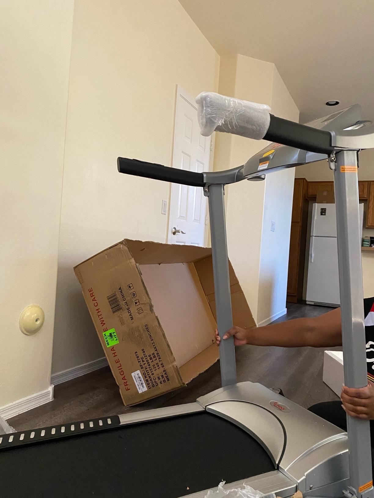 Sunny Health & Fitness Premium Manual Treadmill – Non-Motorized, Heavy-Duty, Commercial-Grade, Adjustable Handlebar, for Endurance Training, Optional 8-Level Magnetic Assistance & Free SunnyFit App - Customer Photo 1