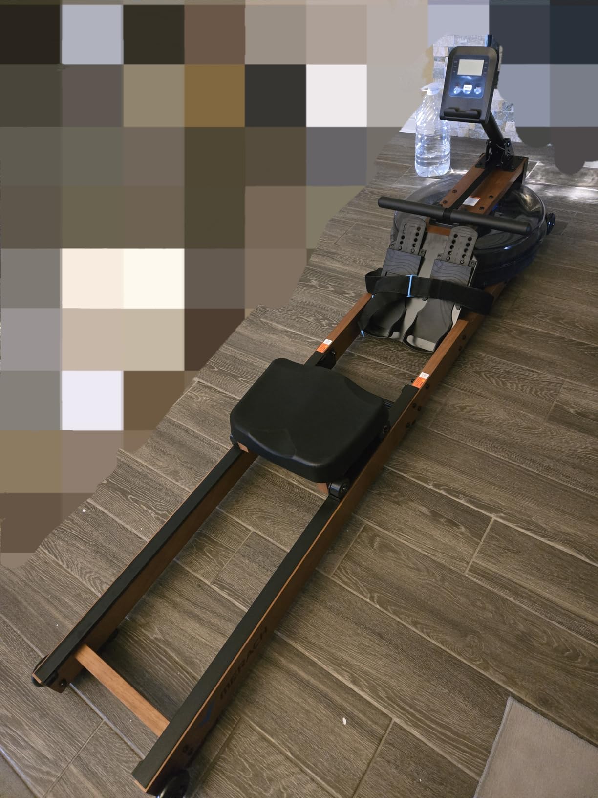 MERACH Water Rowing Machines for Home - Foldable Row Machine with 400LBS Weight Capacity, Dedicated Monitor and Comfortable Seat, Free MERACH App for Immersive Water Rower - Customer Photo 1