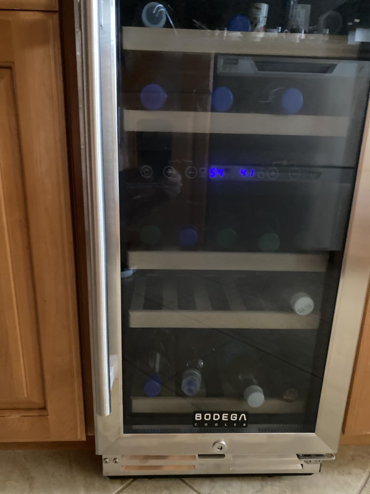 BODEGA Black 24 Inch Wine and Beverage Refrigerator Free Standing. Dual Zone Stainless Steel Fridge under Counter, Drink Cooler for Beer, Soda, Wine, Champagne, Holds 41 Cans and 17 Bottles Customer Review BODEGA Black 24 Inch Wine and Beverage Refrigerator Free Standing. Dual Zone Stainless Steel Fridge under Counter, Drink Cooler for Beer, Soda, Wine, Champagne, Holds 41 Cans and 17 Bottles - Customer Photo 1