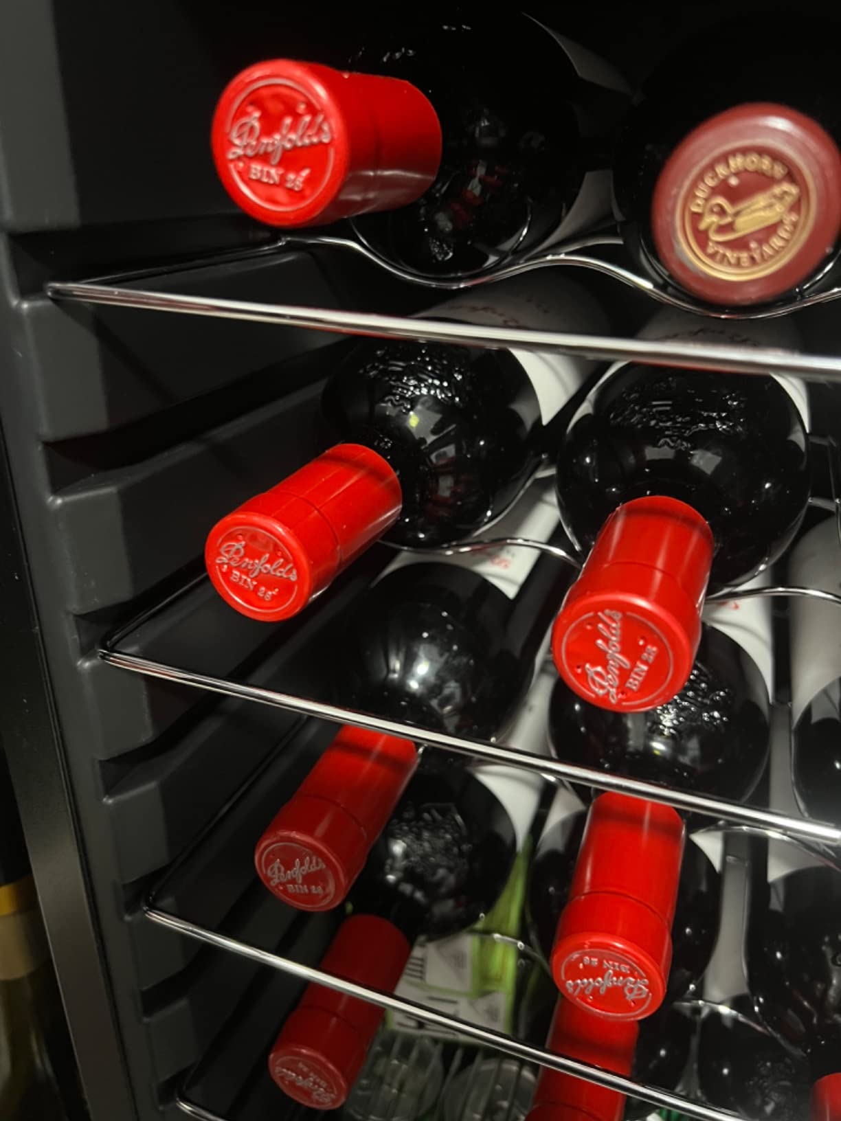 24 Inch Wine Fridge Under Counter, 46 Bottle Dual Zone Wine Cooler, Built-in/Freestanding Wine Refrigerator with Stainless Steel/Tempered Glass Door& Lock/Silent Compressor(4.9 cu.ft) - Customer Photo 1