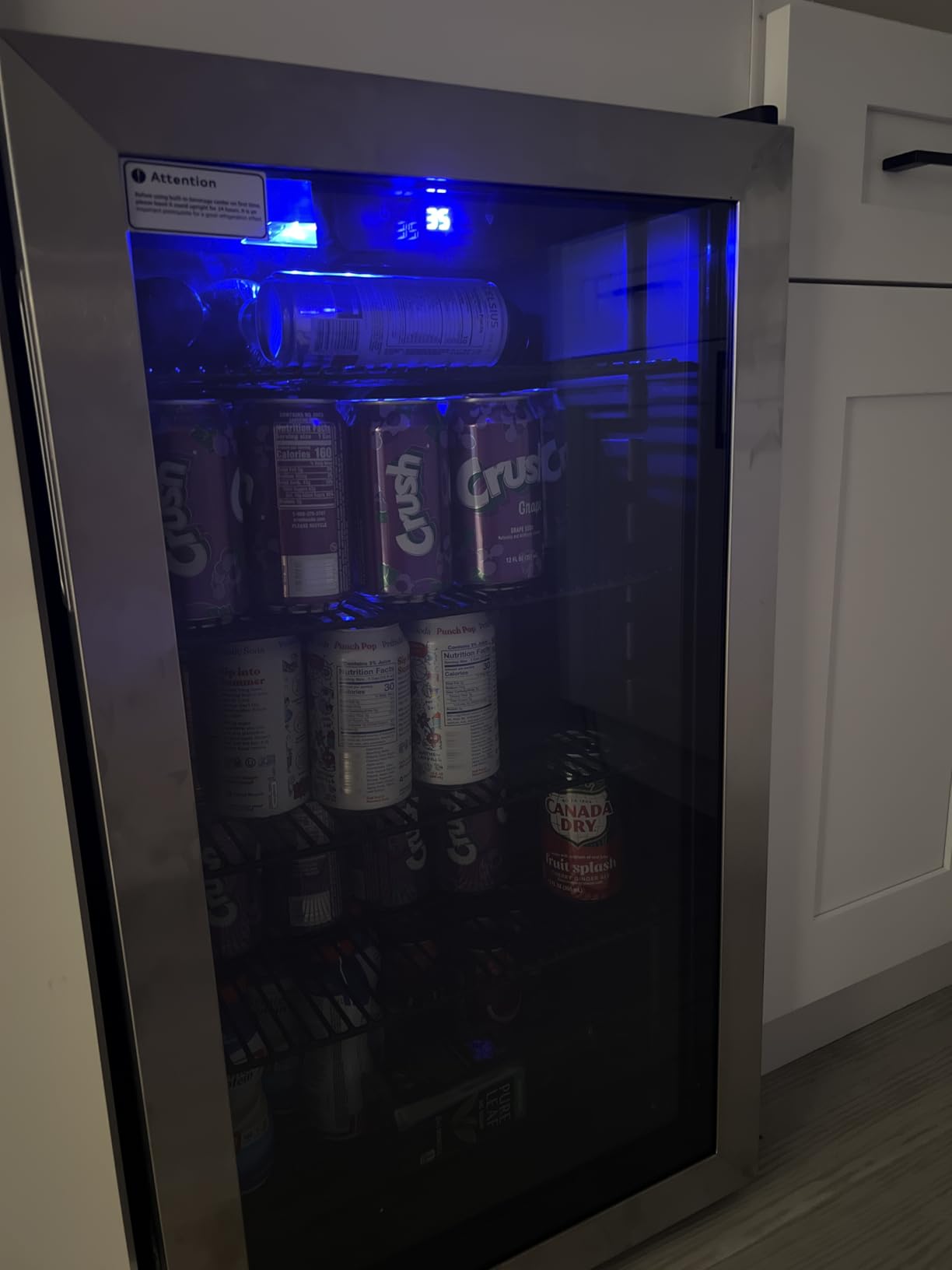 4.5 Cu.Ft Beverage Refrigerator Cooler - 145 Can Mini Fridge Glass Door for Soda Beer Wine, Small Refrigerator for Bedroom Office Home Bar, 4 Adjustable Shelves, Silver Customer Review 4.5 Cu.Ft Beverage Refrigerator Cooler - 145 Can Mini Fridge Glass Door for Soda Beer Wine, Small Refrigerator for Bedroom Office Home Bar, 4 Adjustable Shelves, Silver - Customer Photo 1