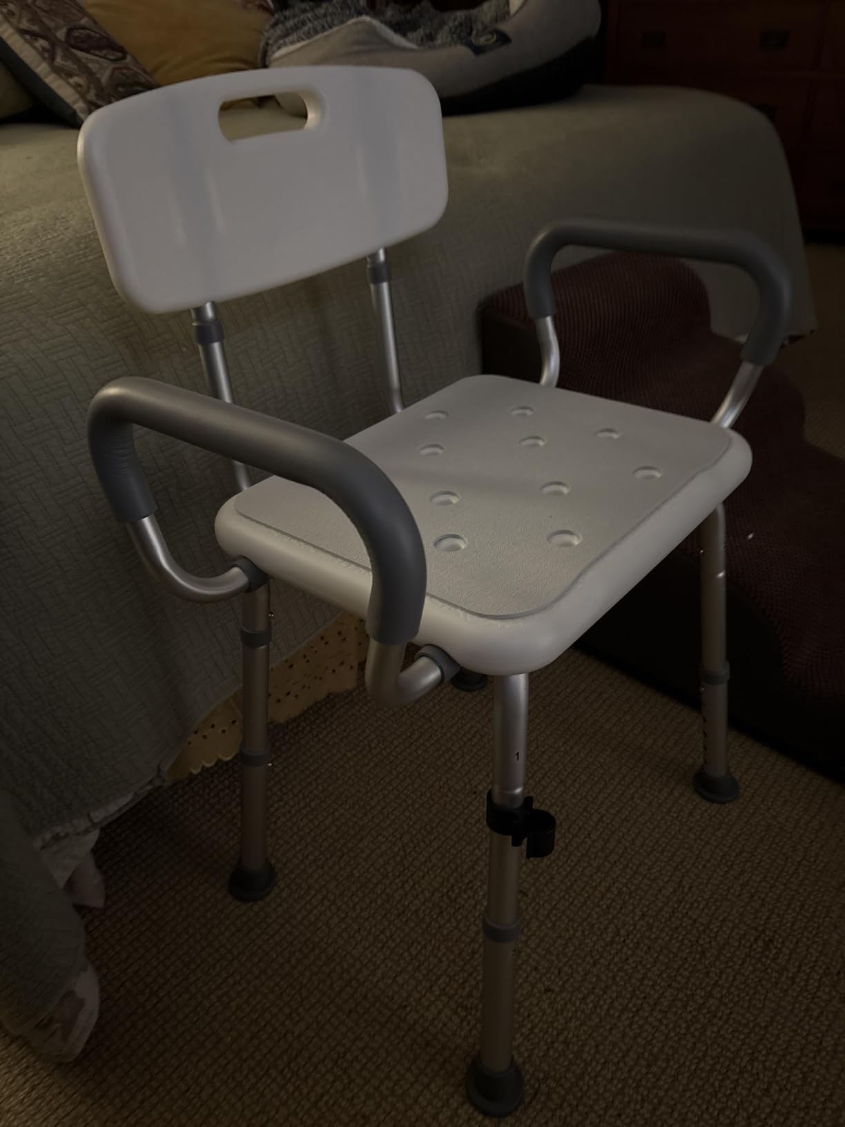 Shower Chair for Inside Shower with Arms and Back, Height Adjustable Shower Chair for Elderly and Disabled with Enhanced Non-Slip Feet, 400 lbs Heavy Duty Shower Seat for Seniors Customer Review Shower Chair for Inside Shower with Arms and Back, Height Adjustable Shower Chair for Elderly and Disabled with Enhanced Non-Slip Feet, 400 lbs Heavy Duty Shower Seat for Seniors - Customer Photo 1