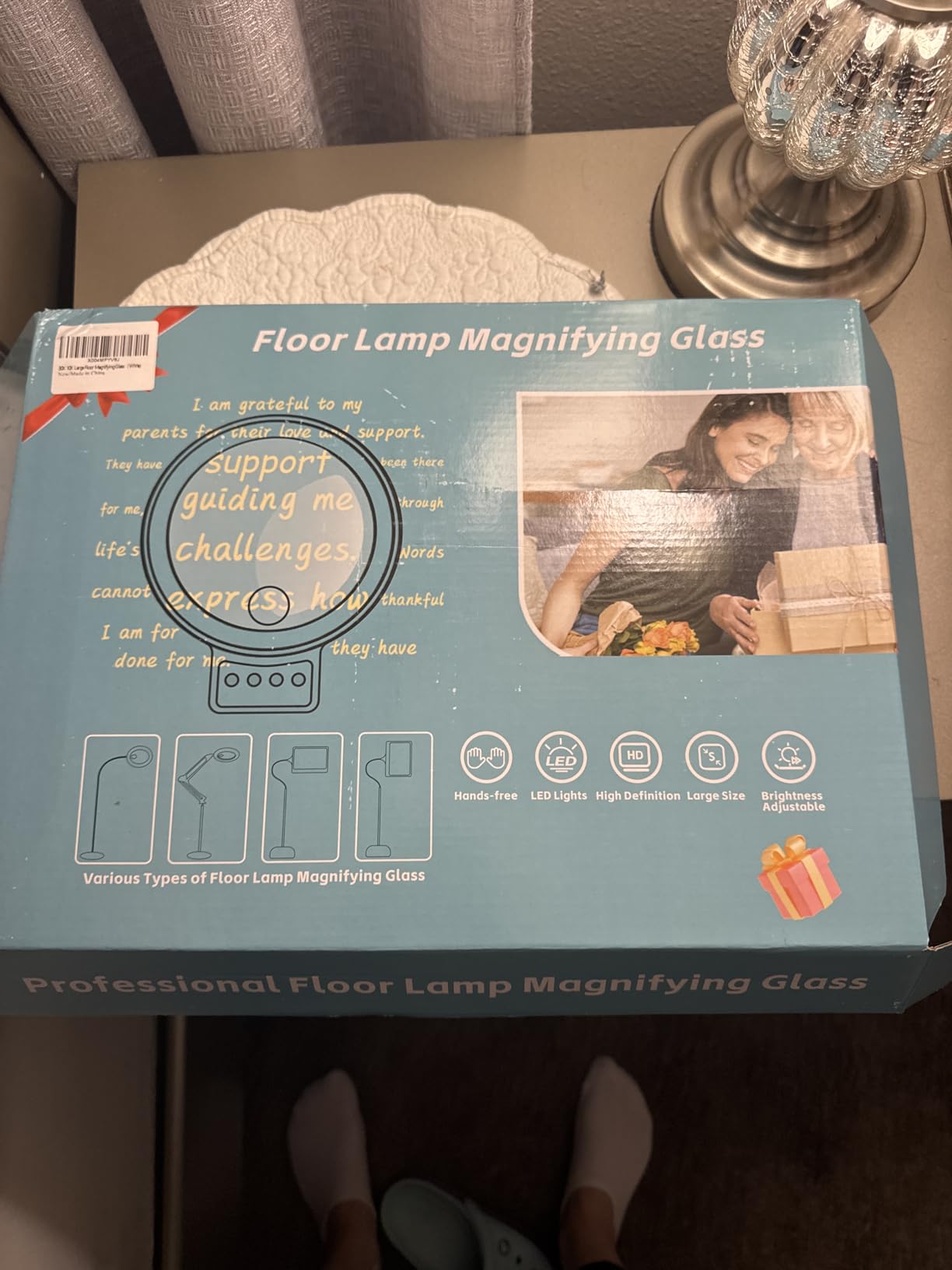 30X 10X Large Floor Magnifying Glass with Light and Stand,72 LED Flexible Gooseneck Floor Magnifying Lamp,2 in 1 Lighted Magnifiers for Close Work, Sewing,Crafts,Hobbies(Black) Customer Review 30X 10X Large Floor Magnifying Glass with Light and Stand,72 LED Flexible Gooseneck Floor Magnifying Lamp,2 in 1 Lighted Magnifiers for Close Work, Sewing,Crafts,Hobbies(Black) - Customer Photo 1