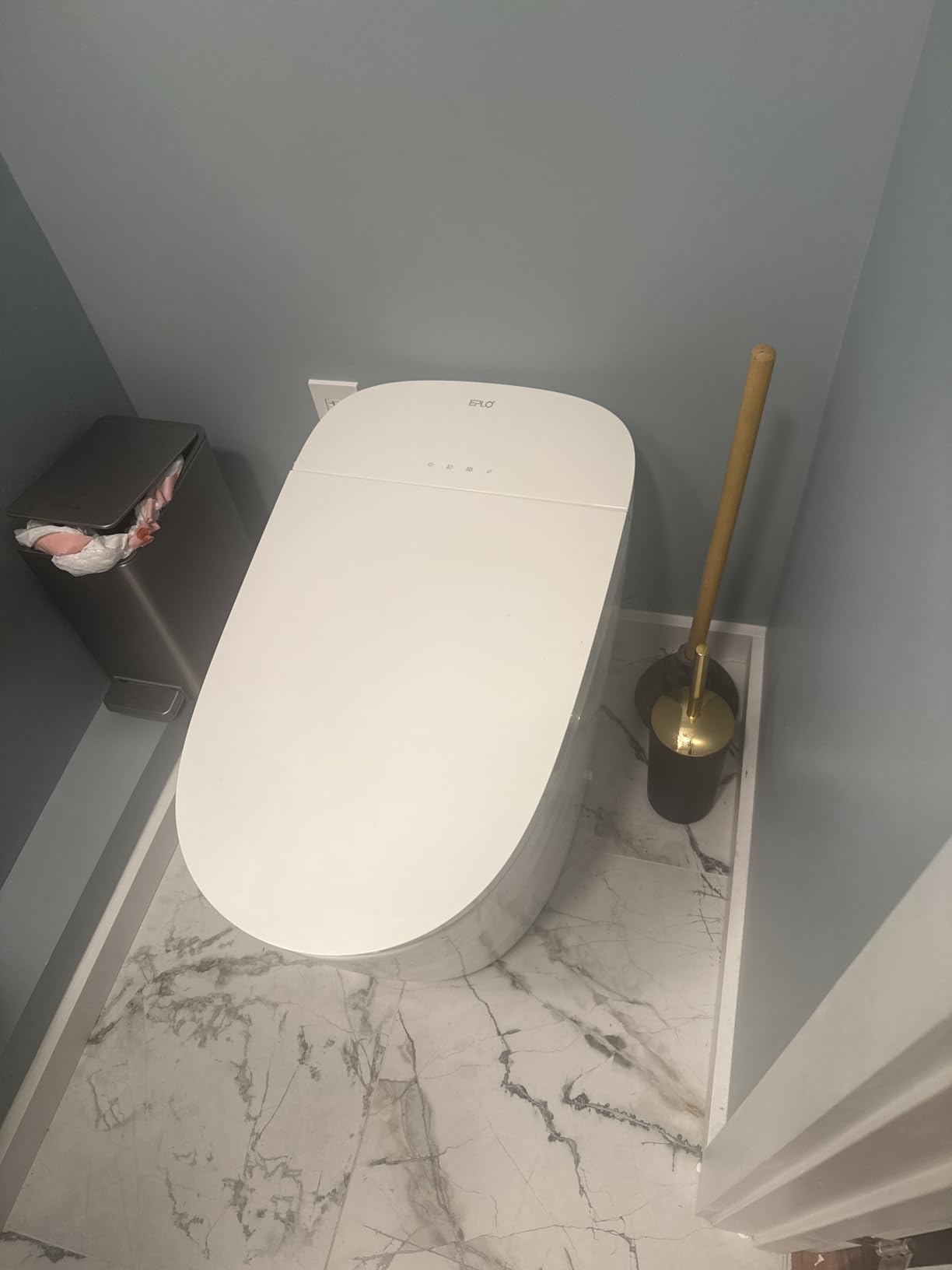 EPLO Smart Bidet Toilet with Auto Open Close,1000 Gram MaP Flush Score,Foam Dispenser, ADA Comfort Height, Blackout Flush,Auto Flush,Heated Seat,One Piece Elongated Toilet with Tank Built in U8MAX Customer Review EPLO Smart Bidet Toilet with Auto Open Close,1000 Gram MaP Flush Score,Foam Dispenser, ADA Comfort Height, Blackout Flush,Auto Flush,Heated Seat,One Piece Elongated Toilet with Tank Built in U8MAX - Customer Photo 1