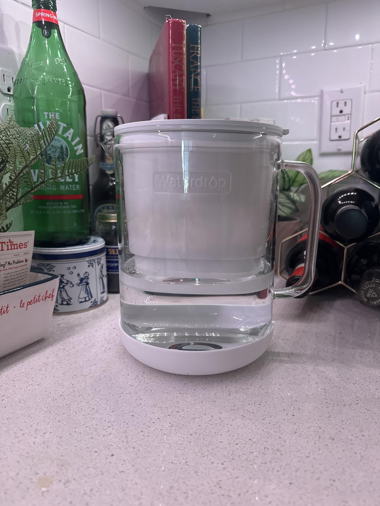 Waterdrop Glass Alkaline Water Filter Pitcher with 1 Filter, Enhances Alkaline Water, Eco-Friendly, 7-Cup, for Home & Office, Reduces PFOA/PFOS, Chlorine, Cadmium, Copper, Mercury, Clear, WD-PT-72C-A Customer Review Waterdrop Glass Alkaline Water Filter Pitcher with 1 Filter, Enhances Alkaline Water, Eco-Friendly, 7-Cup, for Home & Office, Reduces PFOA/PFOS, Chlorine, Cadmium, Copper, Mercury, Clear, WD-PT-72C-A - Customer Photo 1