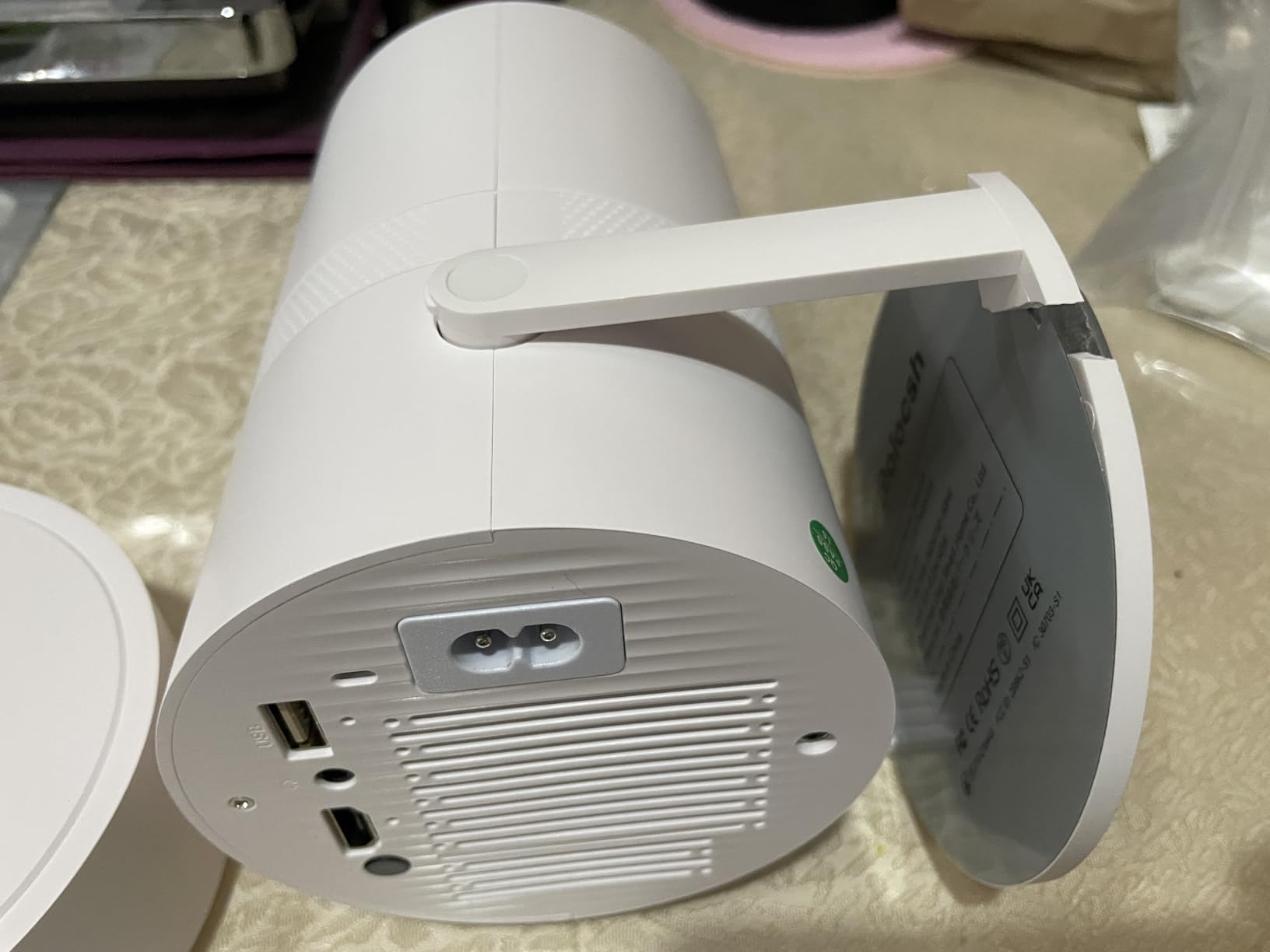 Mini Projector, Rechargeable Portable Outdoor Smart Projector with 4K Support, Auto Keystone, Android 11 Small Projector with WiFi and Bluetooth, Electric Focus Home Theater for iphone Customer Review Mini Projector, Rechargeable Portable Outdoor Smart Projector with 4K Support, Auto Keystone, Android 11 Small Projector with WiFi and Bluetooth, Electric Focus Home Theater for iphone - Customer Photo 2