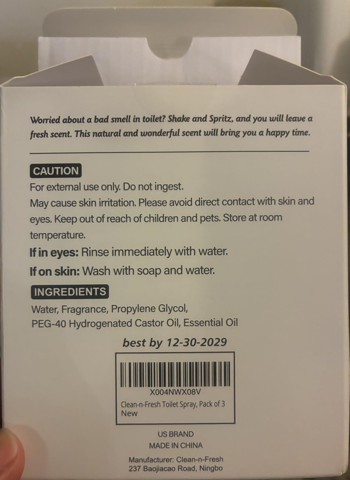 Clean-n-Fresh Toilet Spray, Variety Pack of 3 - Citrus/Lavender/Hibiscus, Bathroom & Toilet Odor Elimination, Travel Size 1.7 Fl Oz Each, Total 5.1 Fl Oz Customer Review Clean-n-Fresh Toilet Spray, Variety Pack of 3 - Citrus/Lavender/Hibiscus, Bathroom & Toilet Odor Elimination, Travel Size 1.7 Fl Oz Each, Total 5.1 Fl Oz - Customer Photo 1