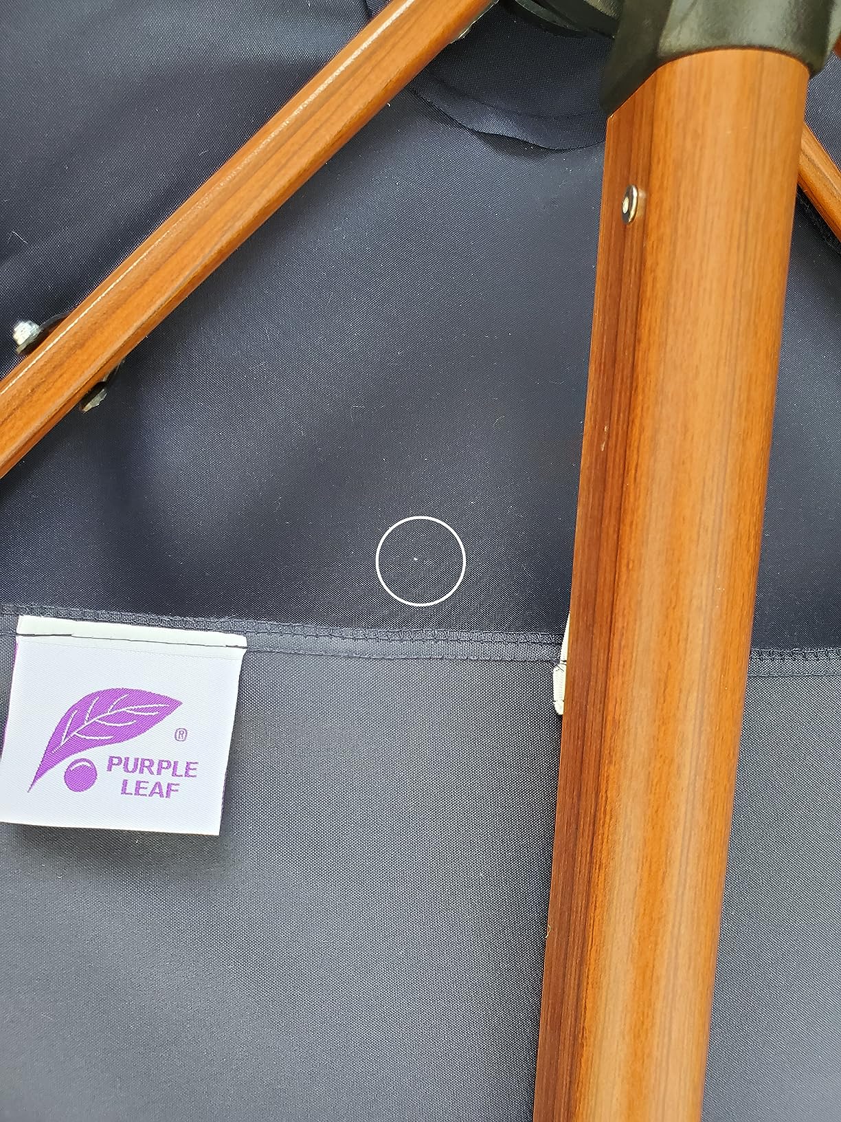 PURPLE LEAF 9' X 12' Patio Large Cantilever Umbrella Outdoor Round Wood Umbrellas Offset Umbrella Heavy Duty Sun Umbrellas for Garden Deck Pool, Deep Beige - Customer Photo 1