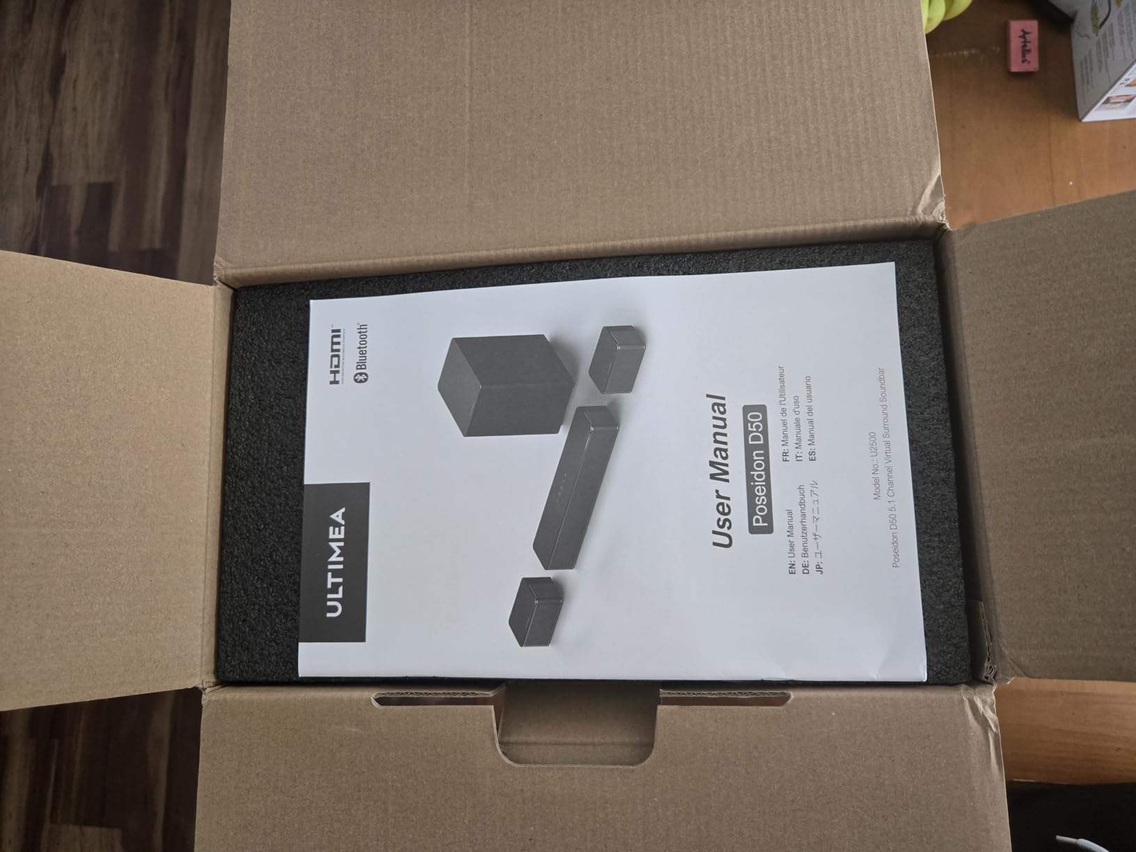 ULTIMEA 5.1 Sound Bar for Smart TV, Virtual Surround Sound System for TV, 320W Peak Power, Adjustable Surround Speakers and Subwoofer, APP Control, Home Theater Soundbar Poseidon D50(2025 New Model) Customer Review ULTIMEA 5.1 Sound Bar for Smart TV, Virtual Surround Sound System for TV, 320W Peak Power, Adjustable Surround Speakers and Subwoofer, APP Control, Home Theater Soundbar Poseidon D50(2025 New Model) - Customer Photo 1