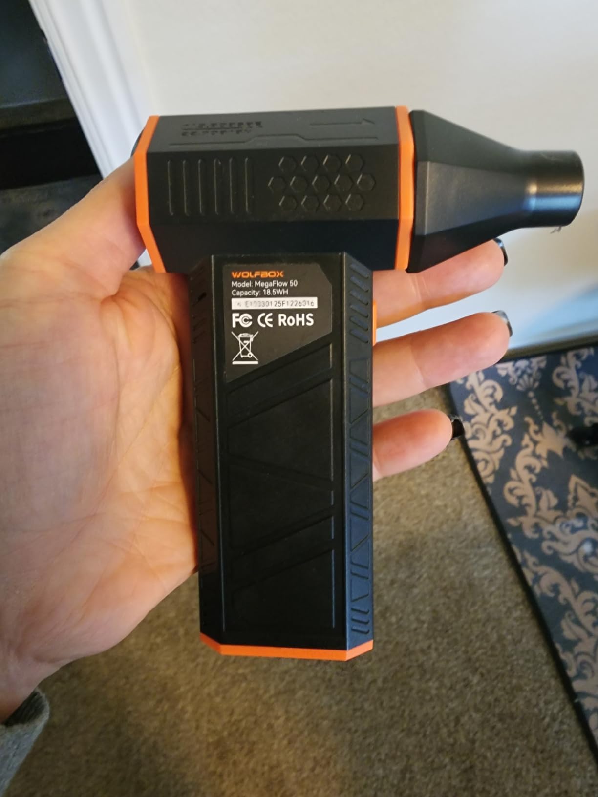 WOLFBOX MF50 Compressed Air Duster-110000RPM Super Power Electric Air Duster, 3-Gear Adjustable Mini Blower with Fast Charging, Dust Blower for Computer, Keyboard, House, Outdoor and Car Customer Review WOLFBOX MF50 Compressed Air Duster-110000RPM Super Power Electric Air Duster, 3-Gear Adjustable Mini Blower with Fast Charging, Dust Blower for Computer, Keyboard, House, Outdoor and Car - Customer Photo 1