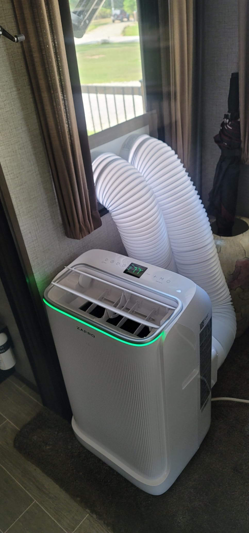 ZAFRO 16,000 BTU (12,000 BTU SACC) Portable Air Conditioners, Ultra Quiet(42dB) Dual Duct Smart AC with Drainage-free Cooling/24Hrs Timer/APP/Remote/Cool, Fan & Dehumidifier Modes for Indoor Rooms Customer Review ZAFRO 16,000 BTU (12,000 BTU SACC) Portable Air Conditioners, Ultra Quiet(42dB) Dual Duct Smart AC with Drainage-free Cooling/24Hrs Timer/APP/Remote/Cool, Fan & Dehumidifier Modes for Indoor Rooms - Customer Photo 2