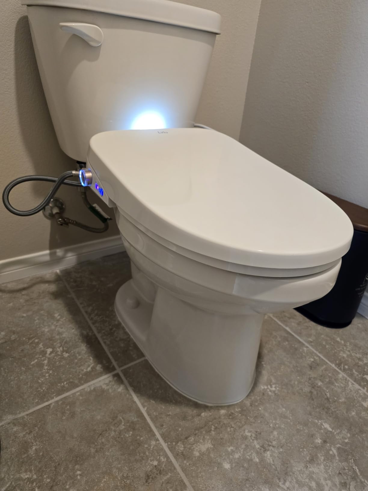 Bidet Toilet Seat, Electric Heated Toilet Seat Elongated with Instant Warm Water & Dryer, Rear and Feminine Washing, Self-Clean Nozzle Customer Review Bidet Toilet Seat, Electric Heated Toilet Seat Elongated with Instant Warm Water & Dryer, Rear and Feminine Washing, Self-Clean Nozzle - Customer Photo 1