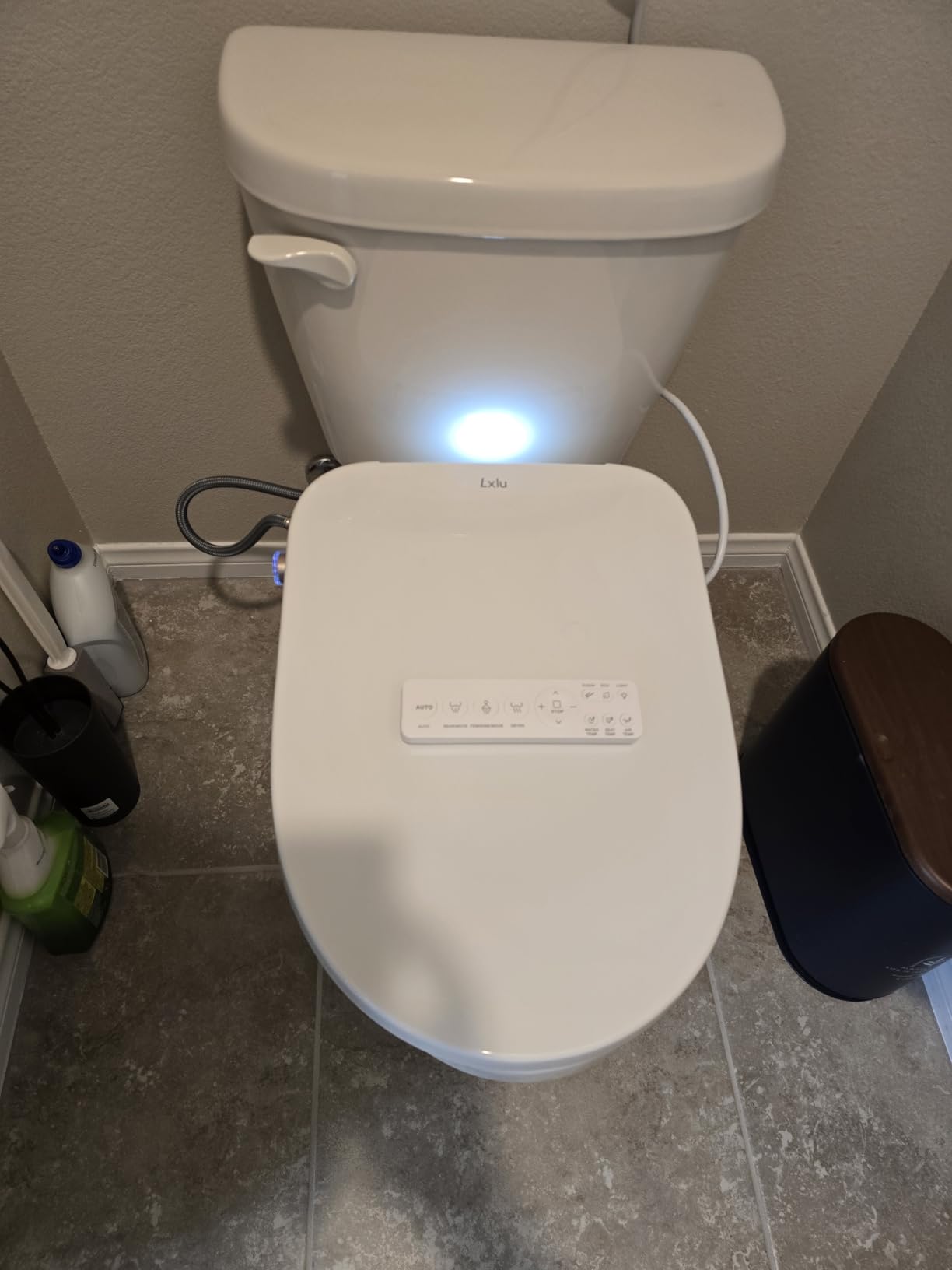 Bidet Toilet Seat, Electric Heated Toilet Seat Elongated with Instant Warm Water & Dryer, Rear and Feminine Washing, Self-Clean Nozzle Customer Review Bidet Toilet Seat, Electric Heated Toilet Seat Elongated with Instant Warm Water & Dryer, Rear and Feminine Washing, Self-Clean Nozzle - Customer Photo 2