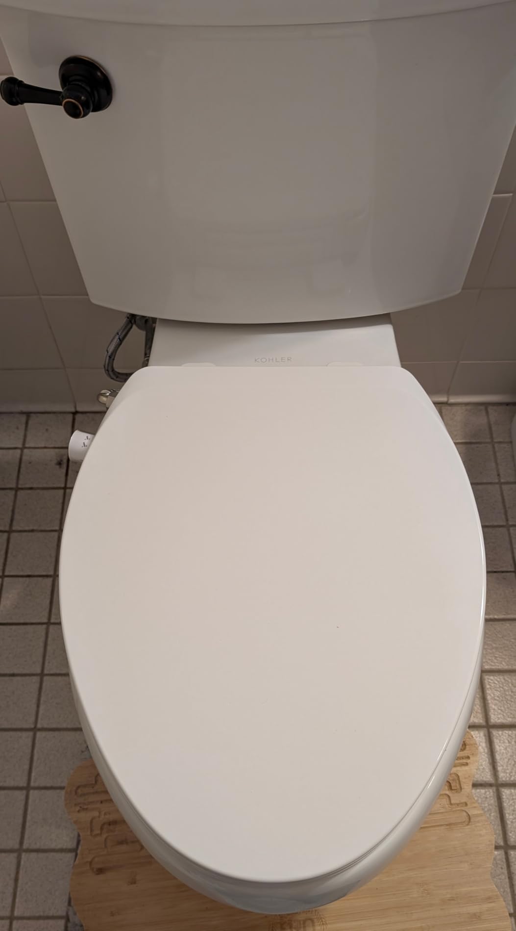 Elongated Bidet Toilet Seat – Non-Electric, Slow-Close Lid, Adjustable Water Pressure, Self-Cleaning Dual Nozzles for Frontal & Rear Wash – Hygienic Fresh Water Bidet Seat with Brass Inlet (Elongated) Customer Review Elongated Bidet Toilet Seat – Non-Electric, Slow-Close Lid, Adjustable Water Pressure, Self-Cleaning Dual Nozzles for Frontal & Rear Wash – Hygienic Fresh Water Bidet Seat with Brass Inlet (Elongated) - Customer Photo 2