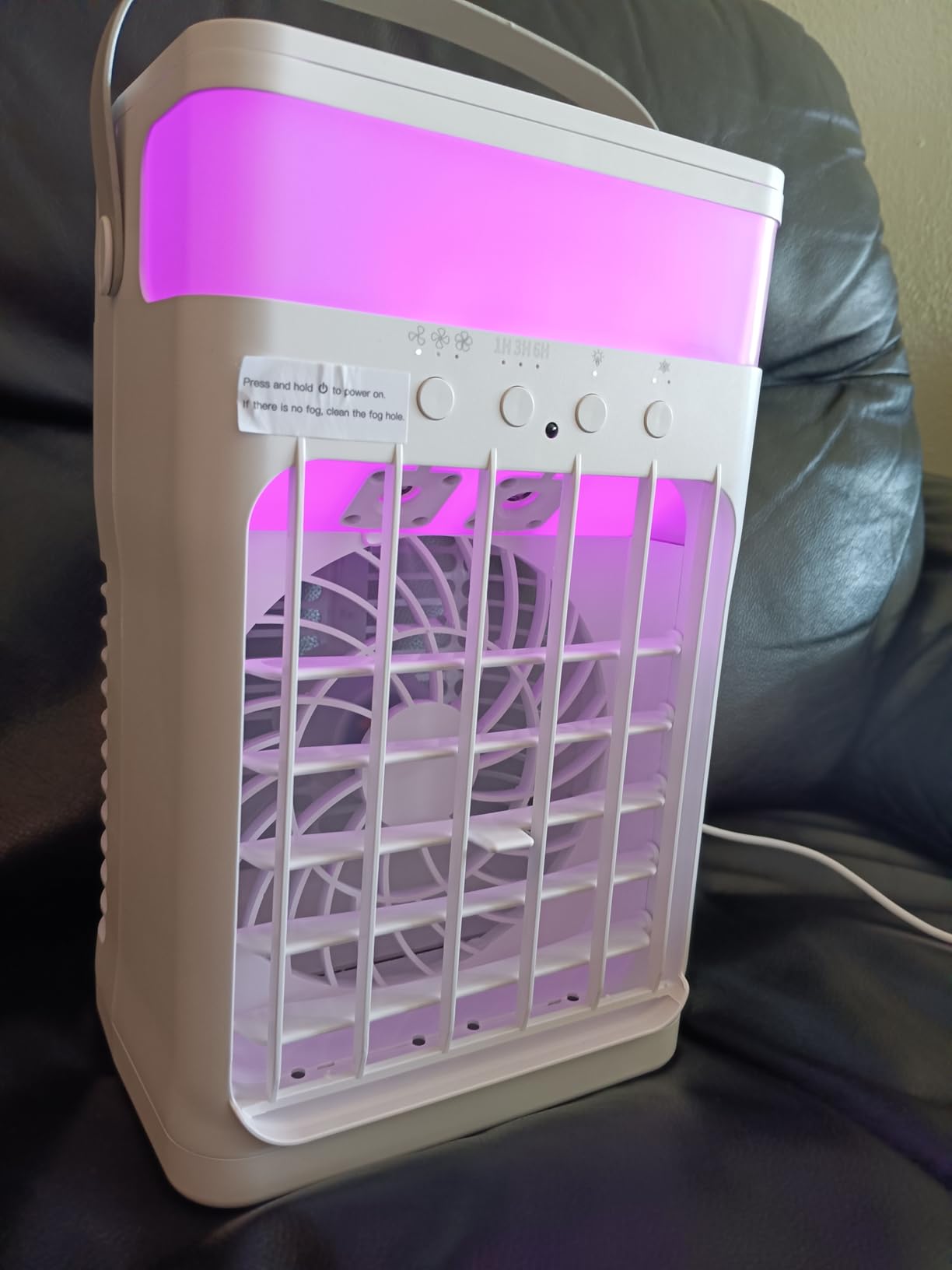 Portable Air Conditioner, Cooling Fan with 3 Speeds & 3 Modes, Evaporative Mini Air Conditioner Fan with Remote for Home/Office, Night Light, 1500 ml Customer Review Portable Air Conditioner, Cooling Fan with 3 Speeds & 3 Modes, Evaporative Mini Air Conditioner Fan with Remote for Home/Office, Night Light, 1500 ml - Customer Photo 1
