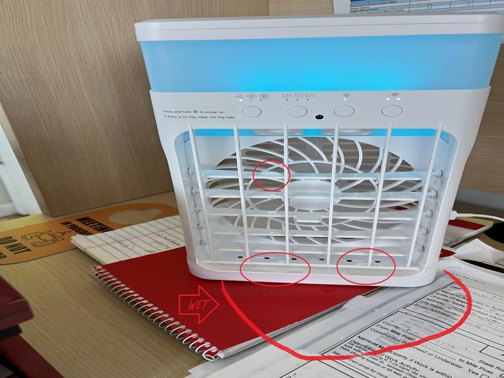 Portable Air Conditioner, Cooling Fan with 3 Speeds & 3 Modes, Evaporative Mini Air Conditioner Fan with Remote for Home/Office, Night Light, 1500 ml Customer Review Portable Air Conditioner, Cooling Fan with 3 Speeds & 3 Modes, Evaporative Mini Air Conditioner Fan with Remote for Home/Office, Night Light, 1500 ml - Customer Photo 2