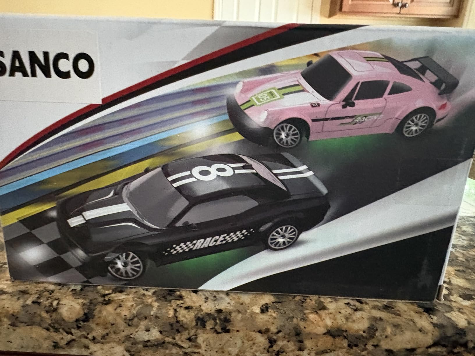SANCO 1:20 RC Drift Car - 2.4G Drifting Car with Dual Tire System & LED Lights, 20+KM/H, 50-Minute Playtime, Racing Toy Remote Control for Adults Boys Girls 2pcs Rechargeable Batteries （Black） - Customer Photo 1