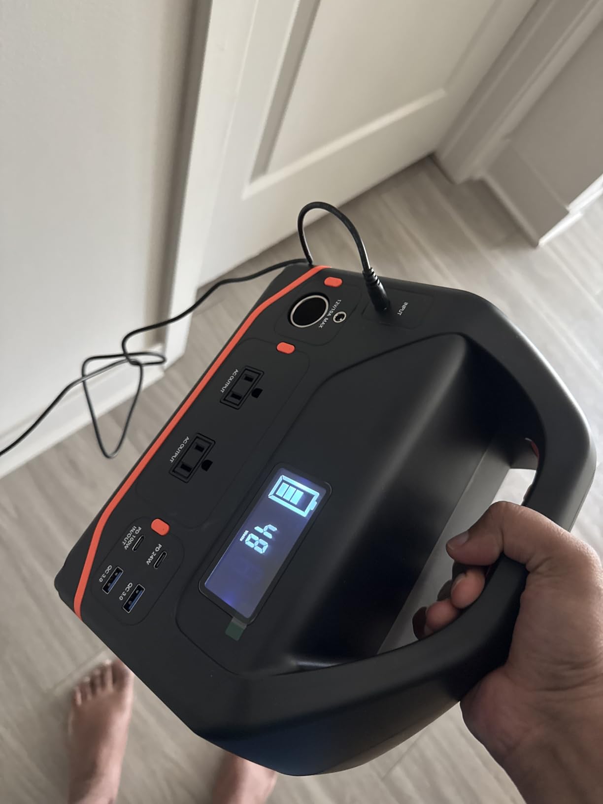 Portable Power Station 600W 293Wh Camping Lithium Battery, Portable Generator for Home Use Emergency Power Station Backup Travel Outdoor 100W PD & 120V Pure Sine Wave AC Outlet Customer Review Portable Power Station 600W 293Wh Camping Lithium Battery, Portable Generator for Home Use Emergency Power Station Backup Travel Outdoor 100W PD & 120V Pure Sine Wave AC Outlet - Customer Photo 1