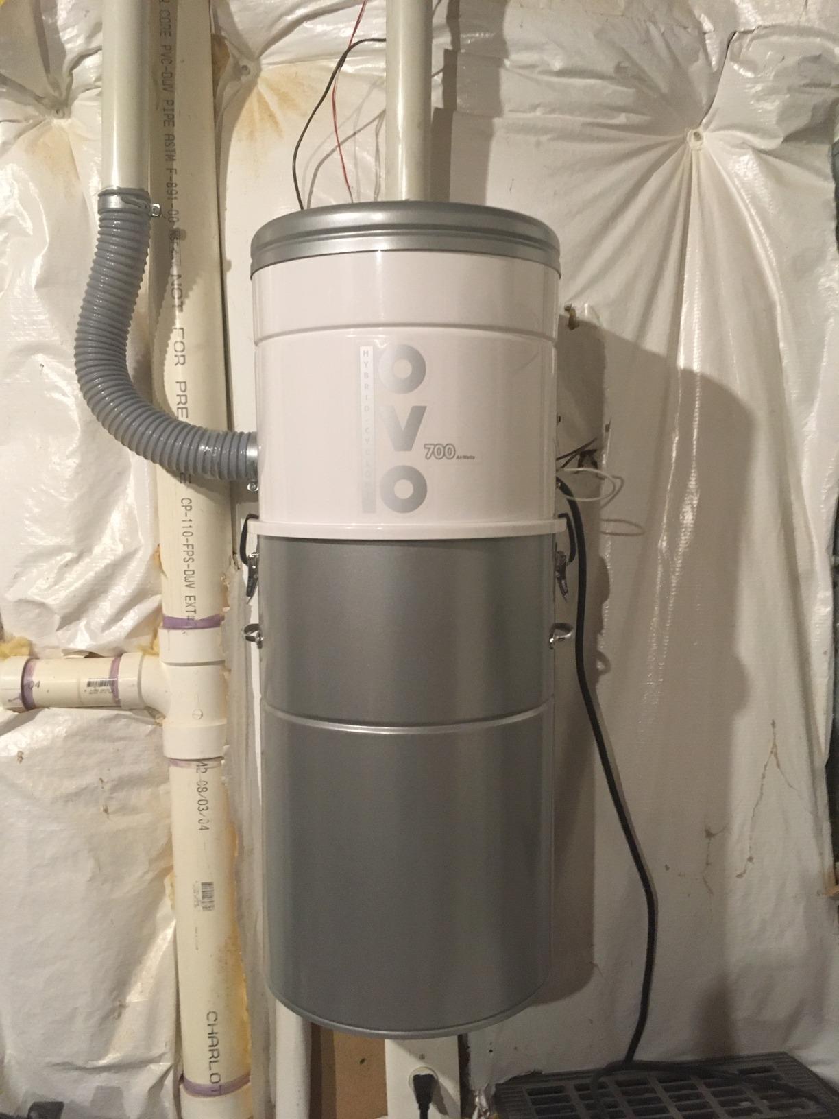 OVO Heavy Duty Powerful Central Vacuum System, Hybrid Filtration (with or Without Disposable Bags) 35L or 9.25Gal, 700 Airwatts with 30ft Deluxe Plus Accessory kit Included Customer Review OVO Heavy Duty Powerful Central Vacuum System, Hybrid Filtration (with or Without Disposable Bags) 35L or 9.25Gal, 700 Airwatts with 30ft Deluxe Plus Accessory kit Included - Customer Photo 1