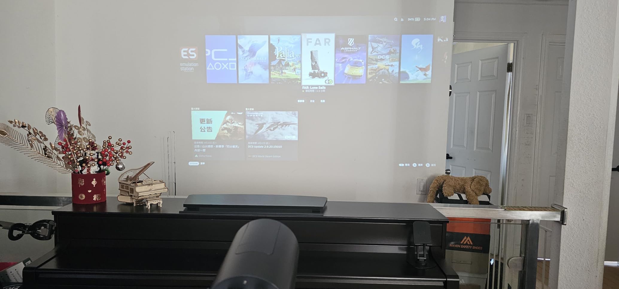Projector with WiFi and Bluetooth, Mini Portable Projector with Built-in Rechargeable Battery for Outdoor, 1080P Supported, Electric Focus & Auto Keystone, Home Theater with 210° Mount Customer Review Projector with WiFi and Bluetooth, Mini Portable Projector with Built-in Rechargeable Battery for Outdoor, 1080P Supported, Electric Focus & Auto Keystone, Home Theater with 210° Mount - Customer Photo 2