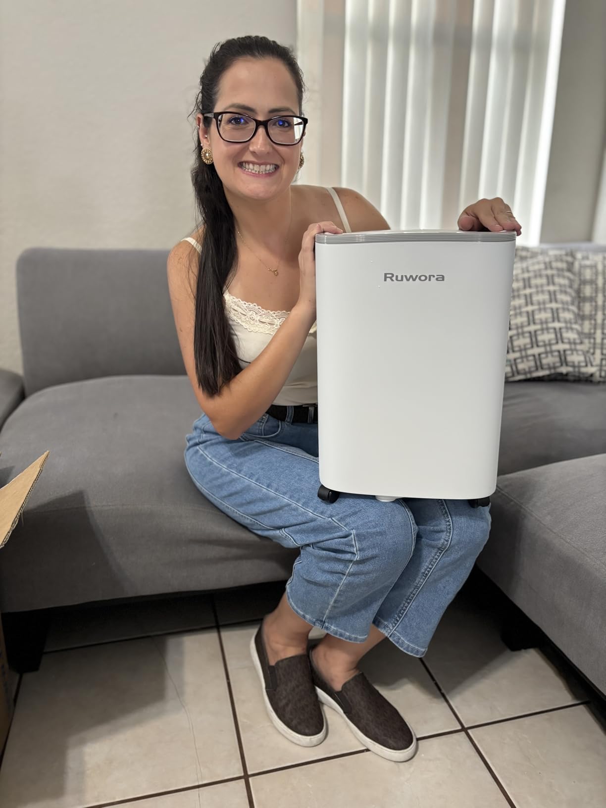 RUWORA Dehumidifier, 30 Pints Dehumidifiers for Home, 1500 Sq.ft Dehumidifier for Basement, 0.52 Gallon Water Tank, 24H Timer, Dehumidifier with Drain Hose for RV Bedroom Bathroom Office Customer Review RUWORA Dehumidifier, 30 Pints Dehumidifiers for Home, 1500 Sq.ft Dehumidifier for Basement, 0.52 Gallon Water Tank, 24H Timer, Dehumidifier with Drain Hose for RV Bedroom Bathroom Office - Customer Photo 1