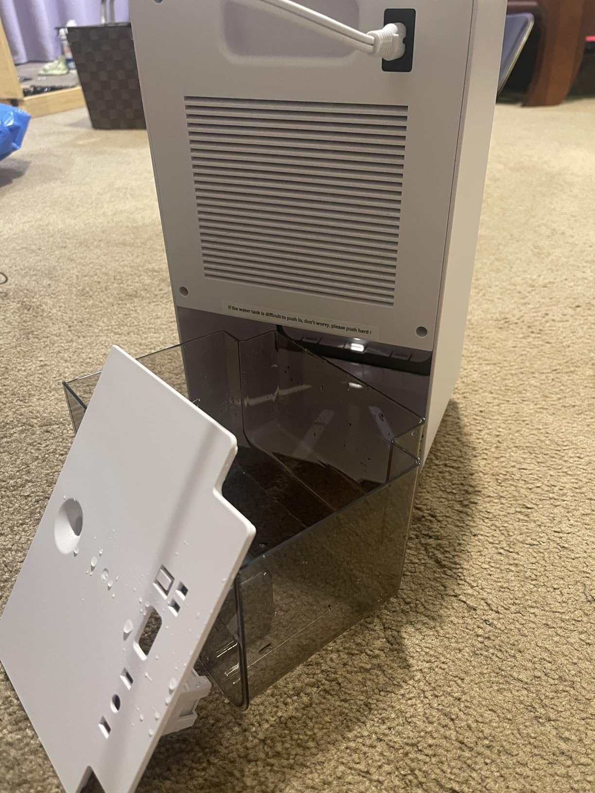 Onsekin Dehumidifier for Home, 1000 sq.ft Dehumidifier with Auto Shut Off, 7-Color LED Light Built-in Aromatherapy Diffuser, Ultra-Quiet Dehumidifiers for Bedroom, Bathroom, Basement (Pale White) Customer Review Onsekin Dehumidifier for Home, 1000 sq.ft Dehumidifier with Auto Shut Off, 7-Color LED Light Built-in Aromatherapy Diffuser, Ultra-Quiet Dehumidifiers for Bedroom, Bathroom, Basement (Pale White) - Customer Photo 1