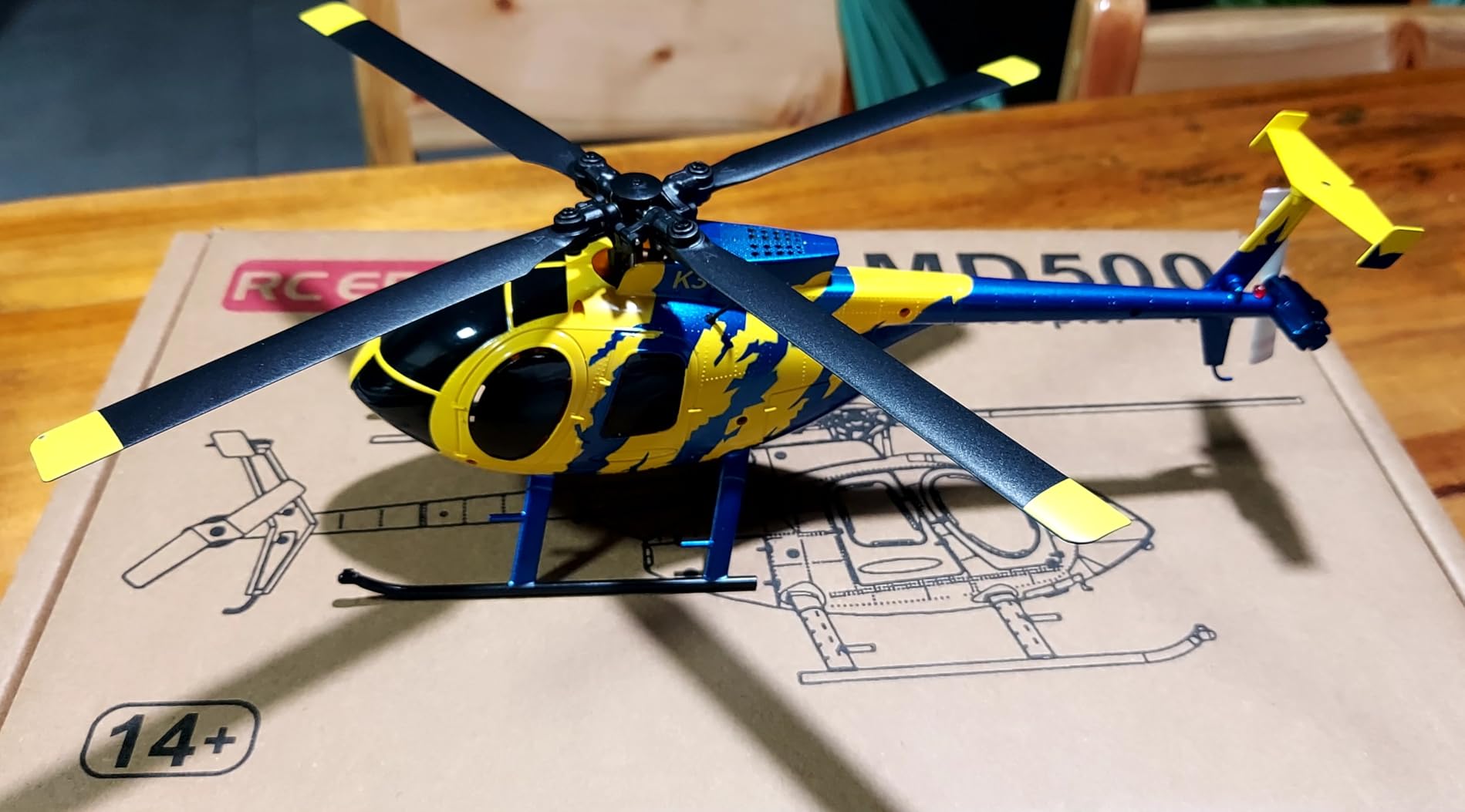 RC ERA C184 MD500 100 Size RC Helicopter 4CH, 6-Axis Gyroscope RTF With Optical Sensor & Upgraded Transmitter - Remote Control Electric Helicopter Outdoor For Adults & Beginners - Customer Photo 1