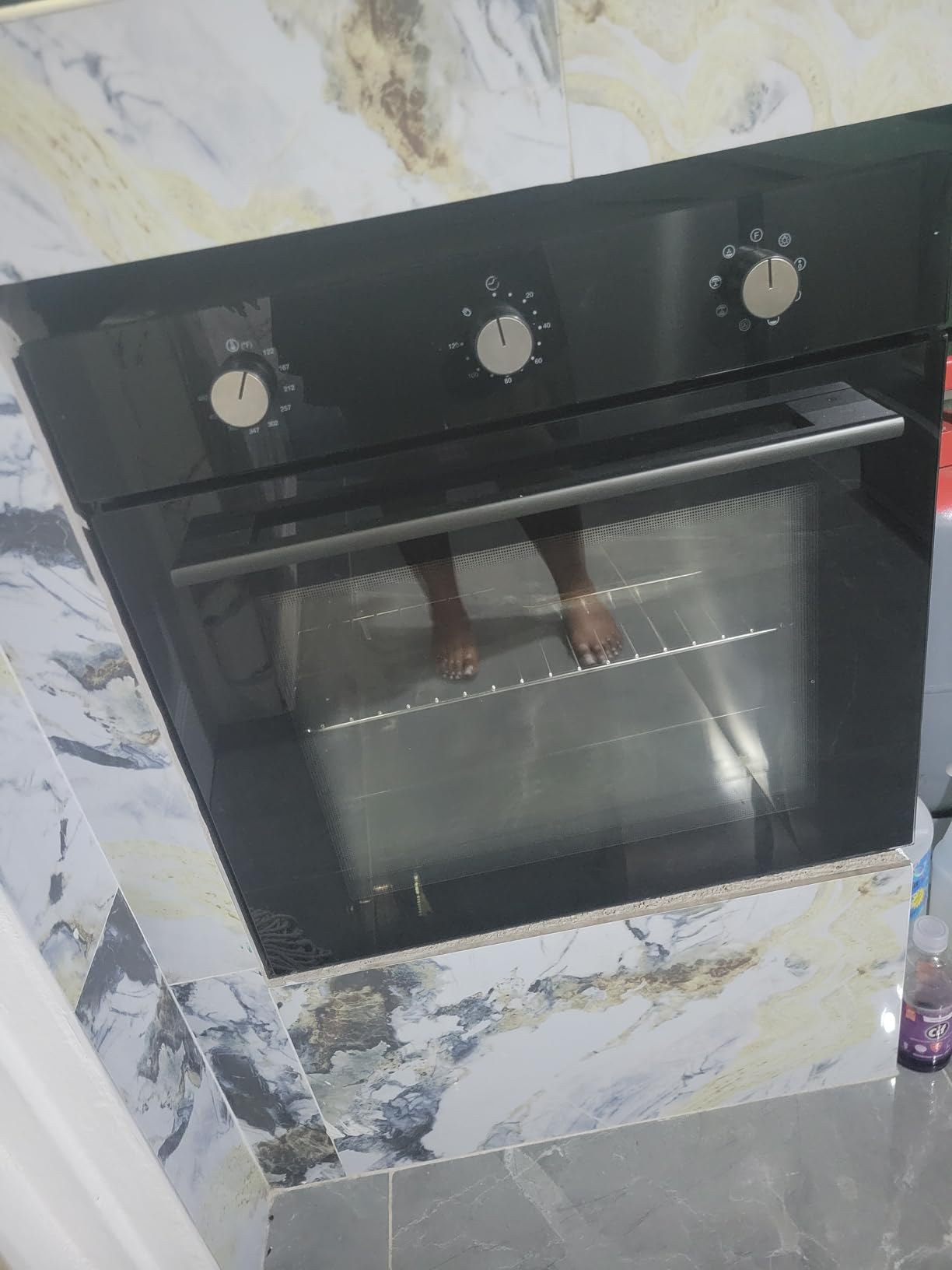 24 Inch Single Wall Oven, 2.5 Cu.ft Built-in Electric Wall Oven with 8 Cooking Functions in Stainless Steel, Mechanical Knob Control Customer Review 24 Inch Single Wall Oven, 2.5 Cu.ft Built-in Electric Wall Oven with 8 Cooking Functions in Stainless Steel, Mechanical Knob Control - Customer Photo 1