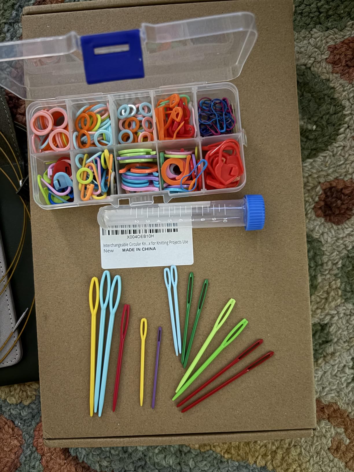 Interchangeable Circular Knitting Needles Set Includes 13 Pairs of Premium Aluminum Needles and Knitting Tools Box for Knitting Projects Use Customer Review Interchangeable Circular Knitting Needles Set Includes 13 Pairs of Premium Aluminum Needles and Knitting Tools Box for Knitting Projects Use - Customer Photo 1