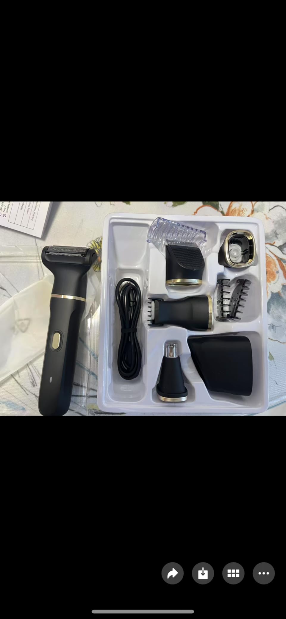 5-in-1 Bikini Trimmer for Women, IPX7 Waterproof Electric Razors Shaver, Cordless Body Hair Trimmer, Facial & Pubic Hair Removal, Ceramic Blade (White) Customer Review 5-in-1 Bikini Trimmer for Women, IPX7 Waterproof Electric Razors Shaver, Cordless Body Hair Trimmer, Facial & Pubic Hair Removal, Ceramic Blade (White) - Customer Photo 1