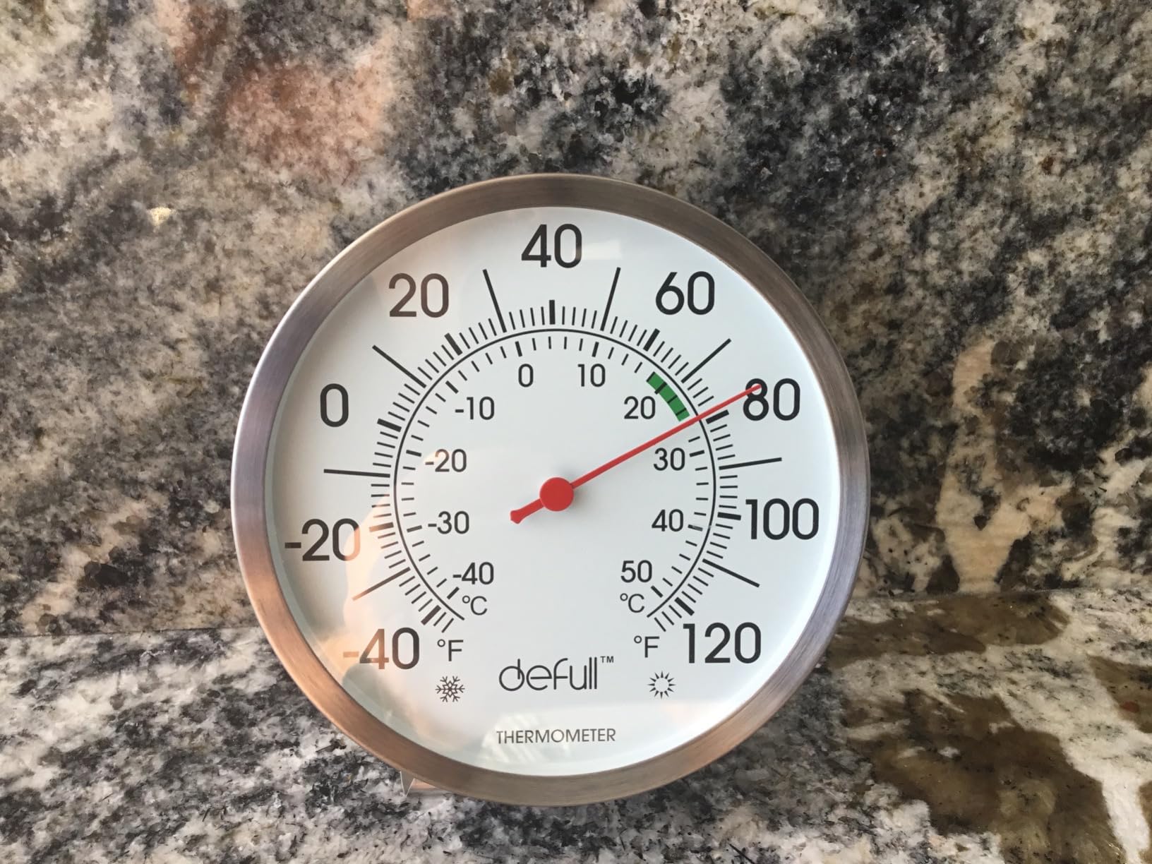 Stainless Steel Sauna Hygrometer Thermometer with Color-Coded Dial 5