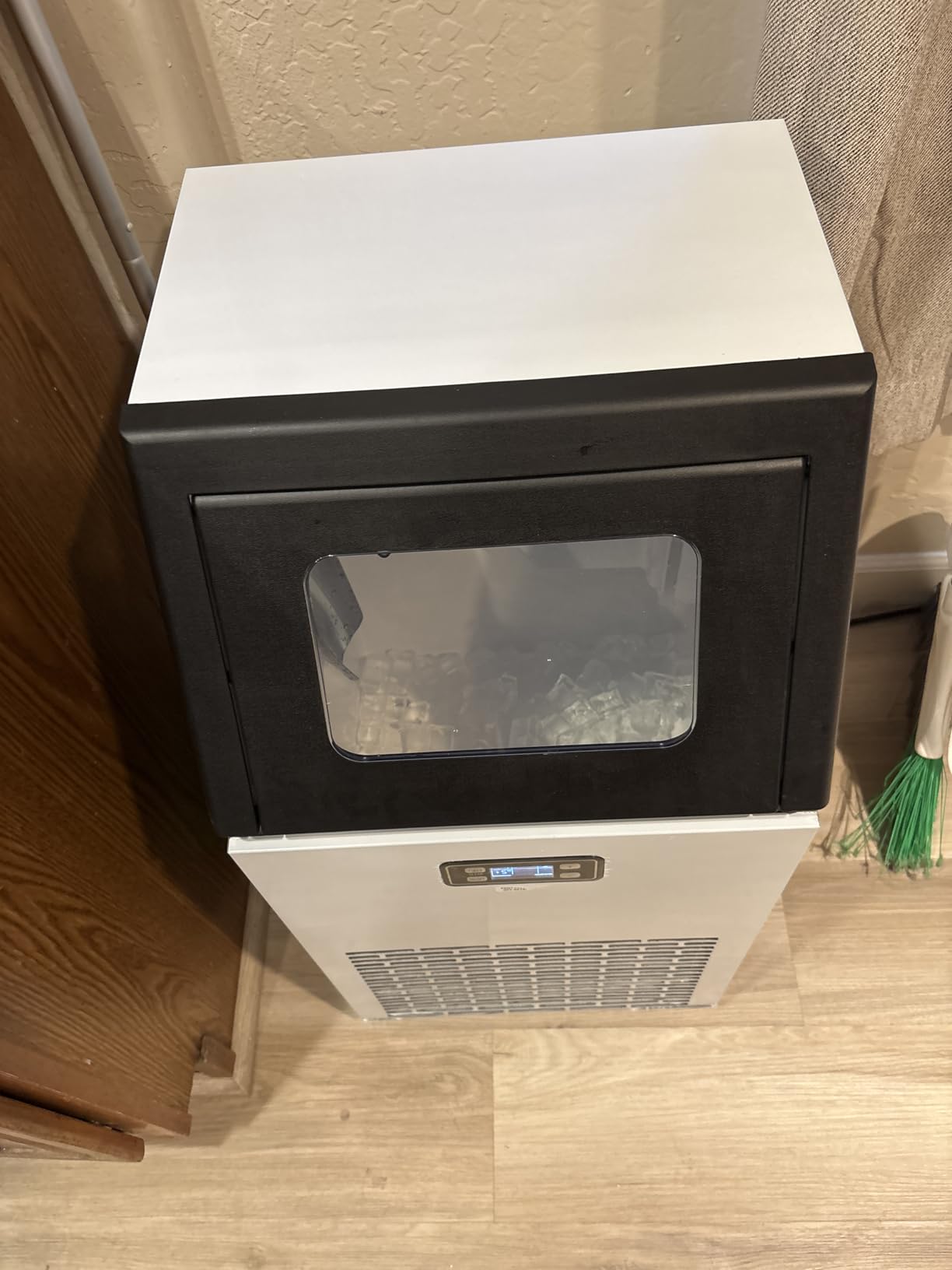 Commercial Ice Maker,2025 Upgraded-101lbs/24H Stainless Steel Ice Machine with 33lbs Storage Capacity, Auto Self-Cleaning, LED Digital Display, 45 Ice Cubes in 12 Mins,Home/Bar/Restaurant - Customer Photo 1