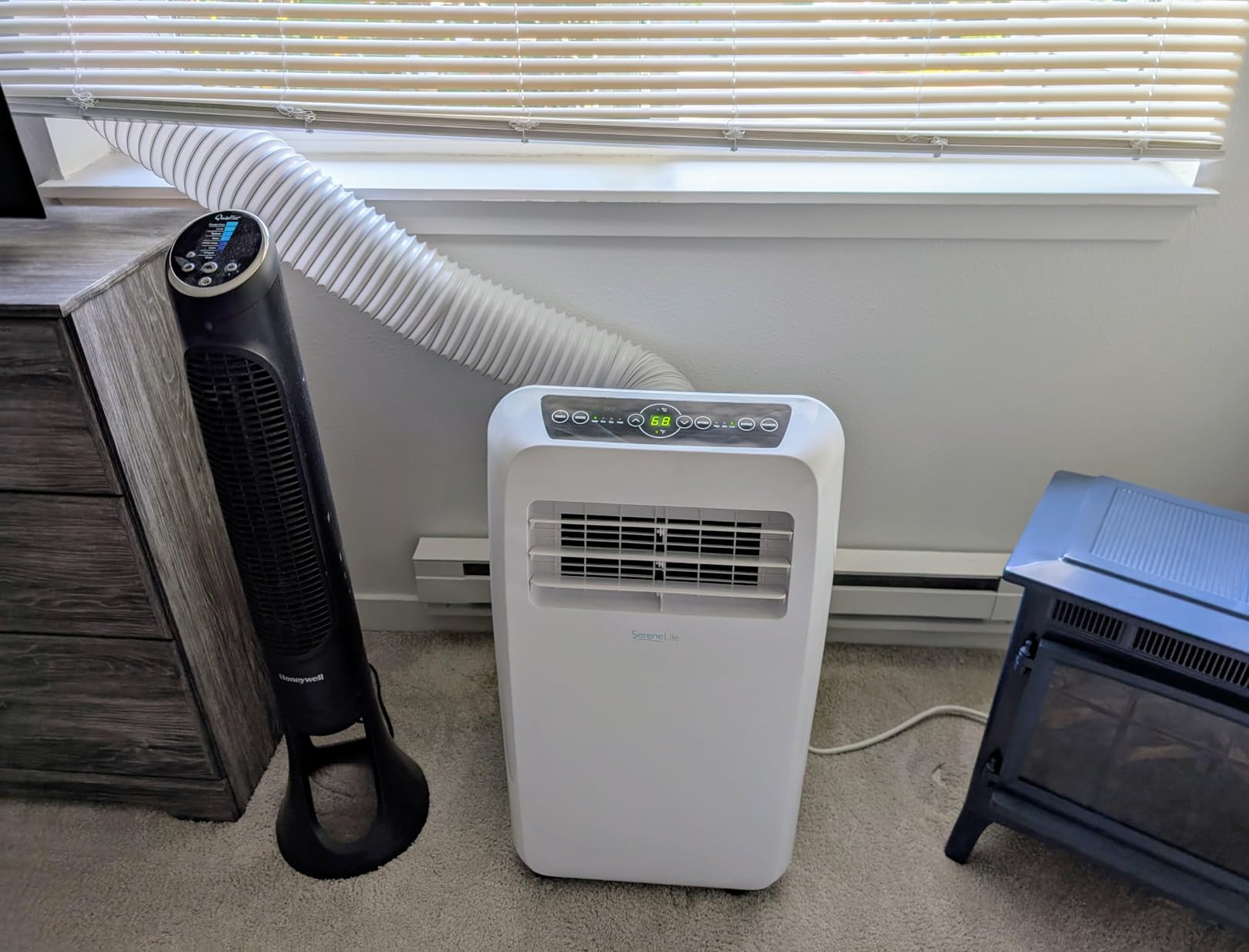 SereneLife 14000 BTU Ultra Quiet Portable Inverter Air Conditioner, Smart Cooling & Heating with WiFi, Energy Efficient, For Bedrooms, Living Spaces & Offices, 650 Sq Ft Coverage Customer Review SereneLife 14000 BTU Ultra Quiet Portable Inverter Air Conditioner, Smart Cooling & Heating with WiFi, Energy Efficient, For Bedrooms, Living Spaces & Offices, 650 Sq Ft Coverage - Customer Photo 3
