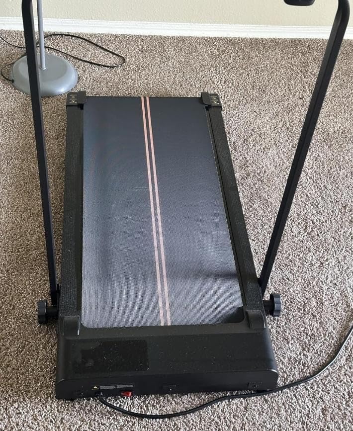 Portable Walking Pad with Incline and Handle Bar, 3.0HP Electric Treadmills for Home Small, 0.6-6.2MPH Compact Walking Pads Treadmills with Handles and Incline for Small Spaces, 320LB Capacity Customer Review Portable Walking Pad with Incline and Handle Bar, 3.0HP Electric Treadmills for Home Small, 0.6-6.2MPH Compact Walking Pads Treadmills with Handles and Incline for Small Spaces, 320LB Capacity - Customer Photo 2